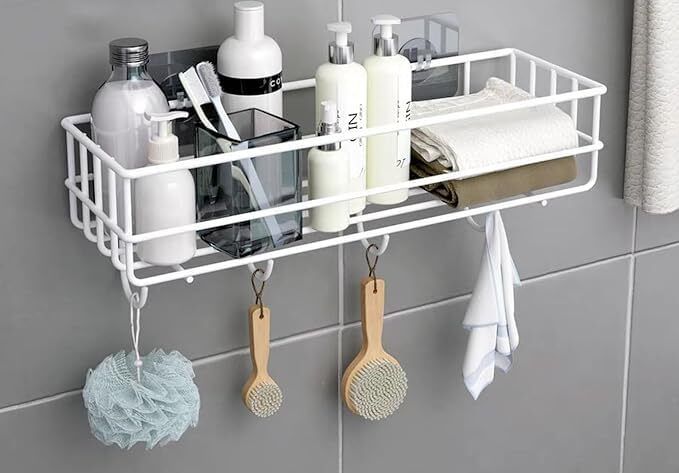 kitchen rack shelf Storage Organizer (Pack of 1) Self Adhesive sticker Carbon Steel Kitchen Trolley