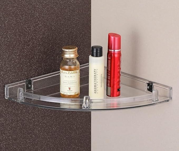 Unbreakable Matt Acrylic Corner Wall Shelves for Bathroom Acrylic Wall Shelf-image-47