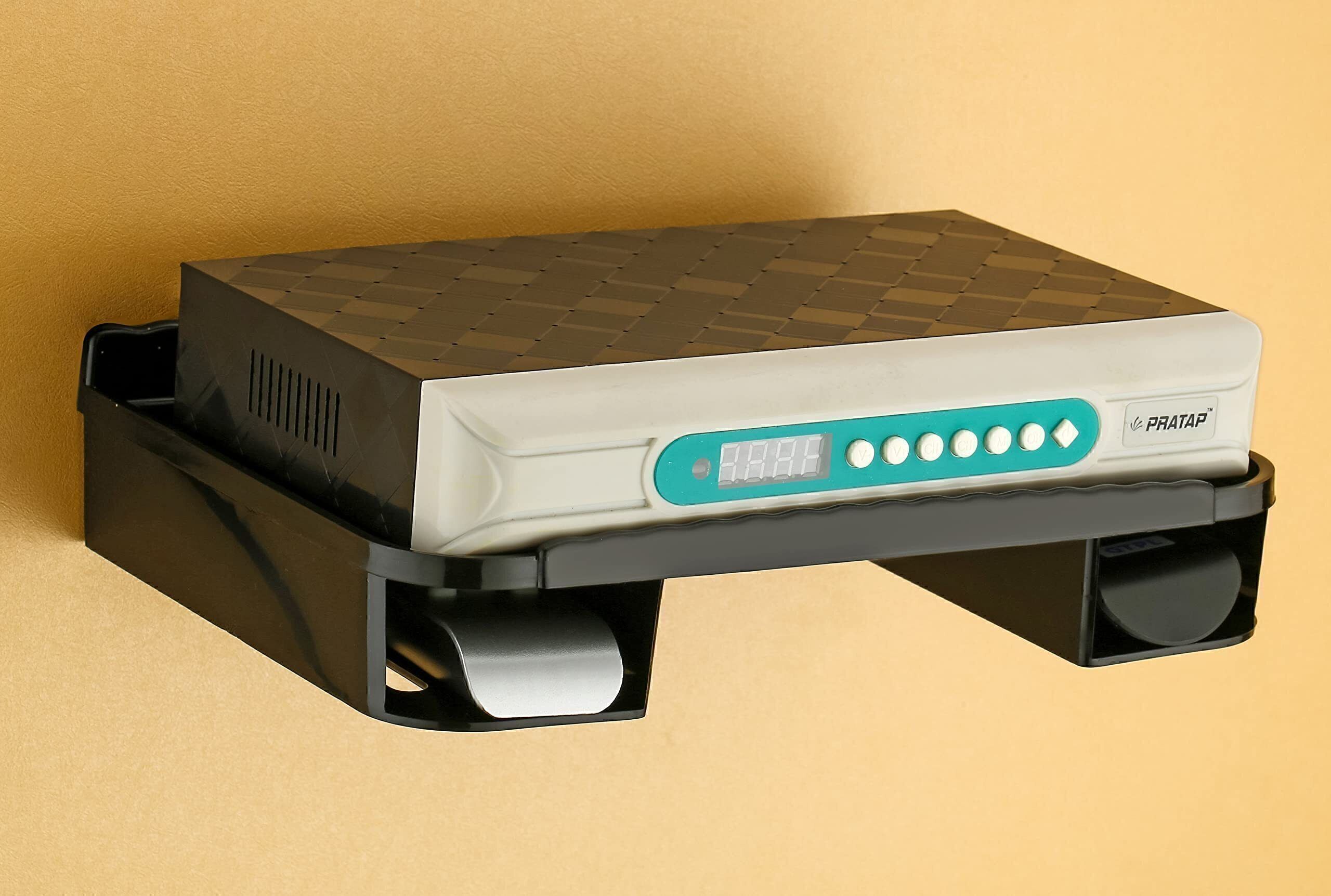 Setup Box Stand with 2 Remote Holder Wall Mount & Remote Holder Plastic Wall Shelf-image-3