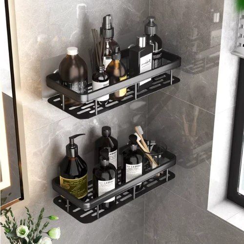 xena Self Adhesive Bathroom Shelf for Wall Shelf Rack Holder Bathroom Accessories Plastic Wall Shelf-picture-39