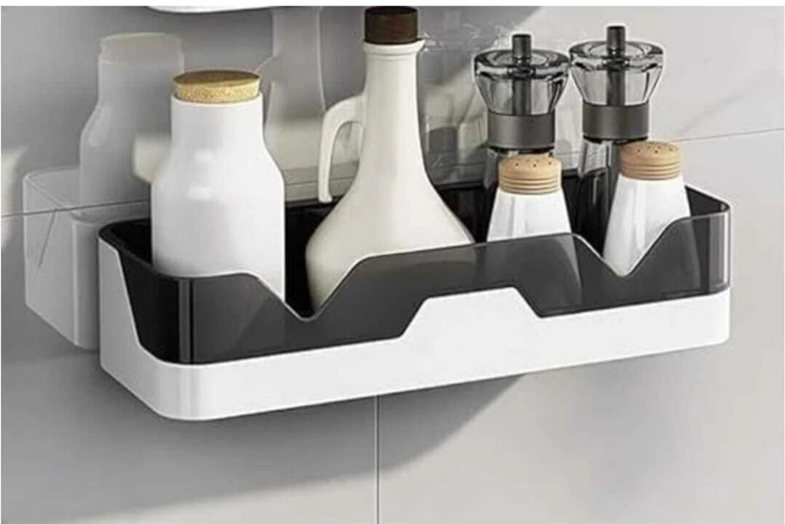 Premium Self Adhesive-Bathroom-Storage Shelf Plastic Wall Shelf-image-26