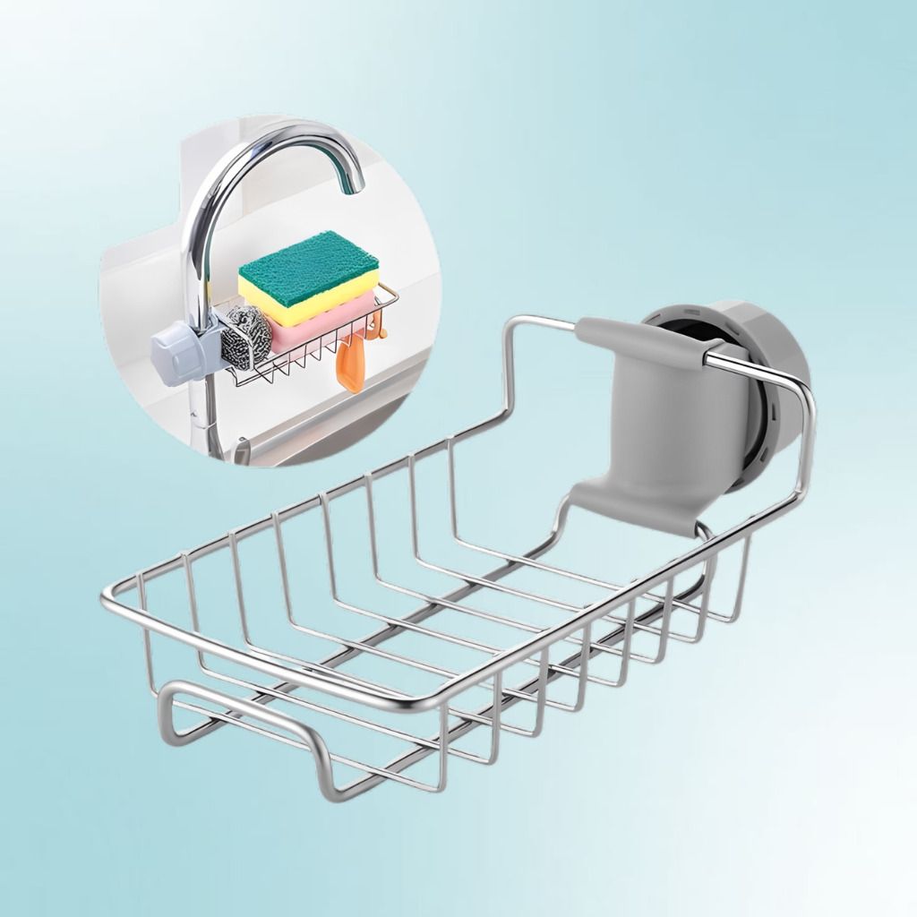 marnet Adjustable Kitchen Sink Basket for Daily Storage Steel Wall Shelf-picture-19
