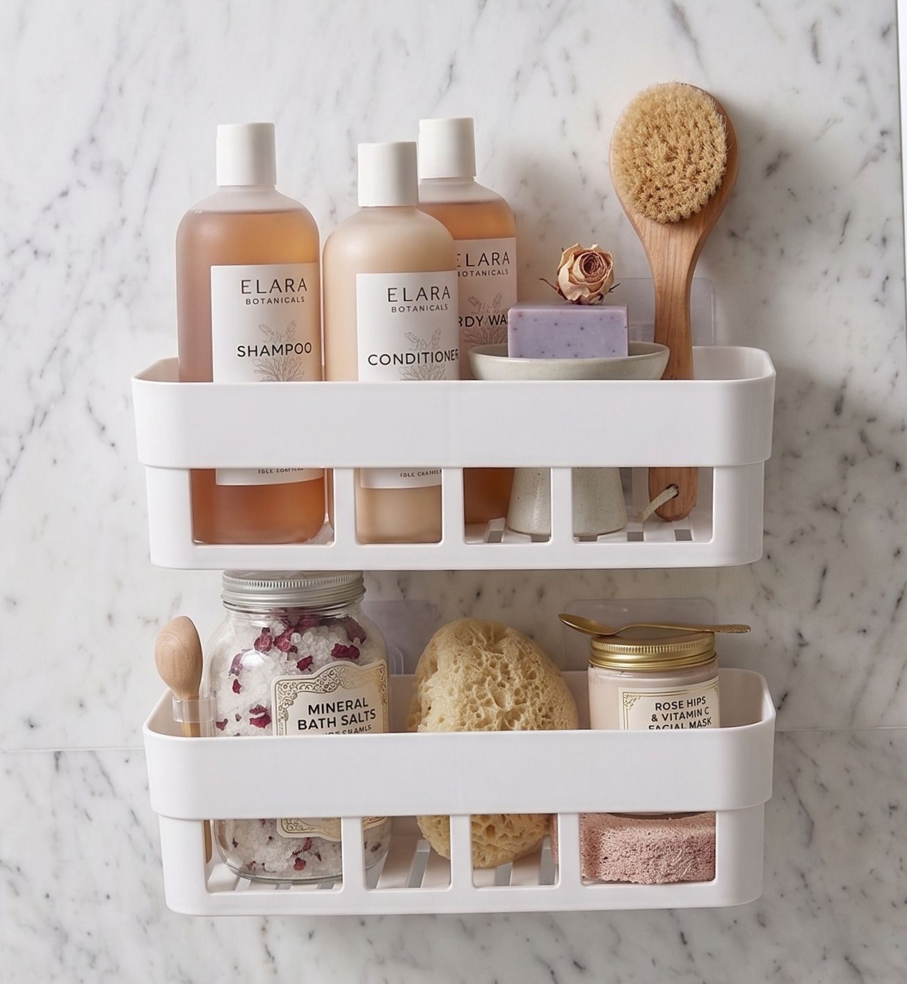 WallHug No-Drill Plastic Bathroom Shelf | Self Adhesive Multipurpose Shelf Plastic Wall Shelf-picture-10