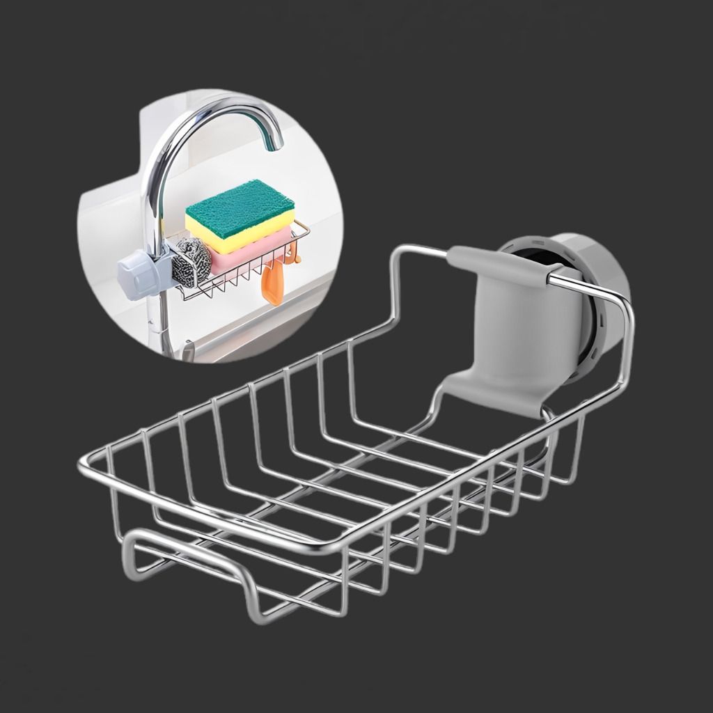 marnet Adjustable Steel Faucet Basket for Kitchen Essentials Steel Wall Shelf-picture-28