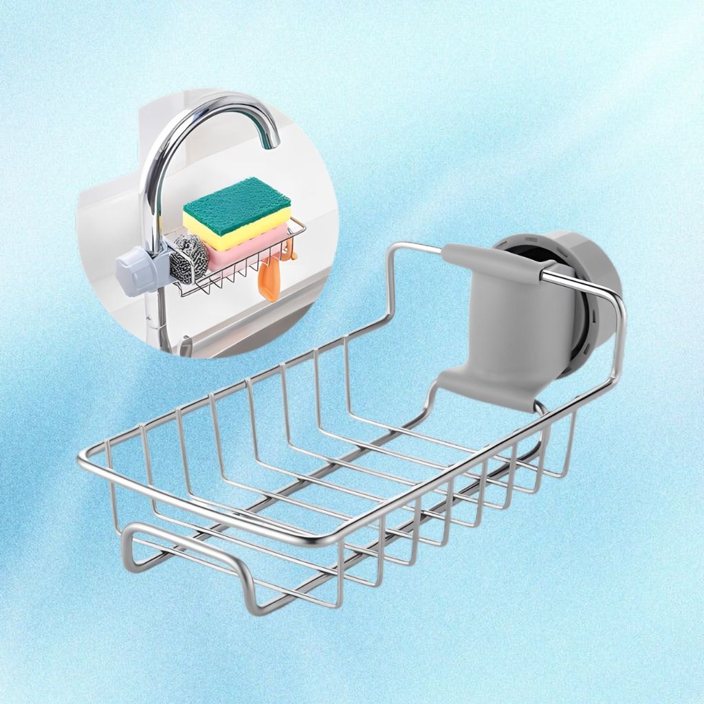 marnet Stainless Steel Sink Tray for Soap Storage Needs Steel Wall Shelf-picture-29