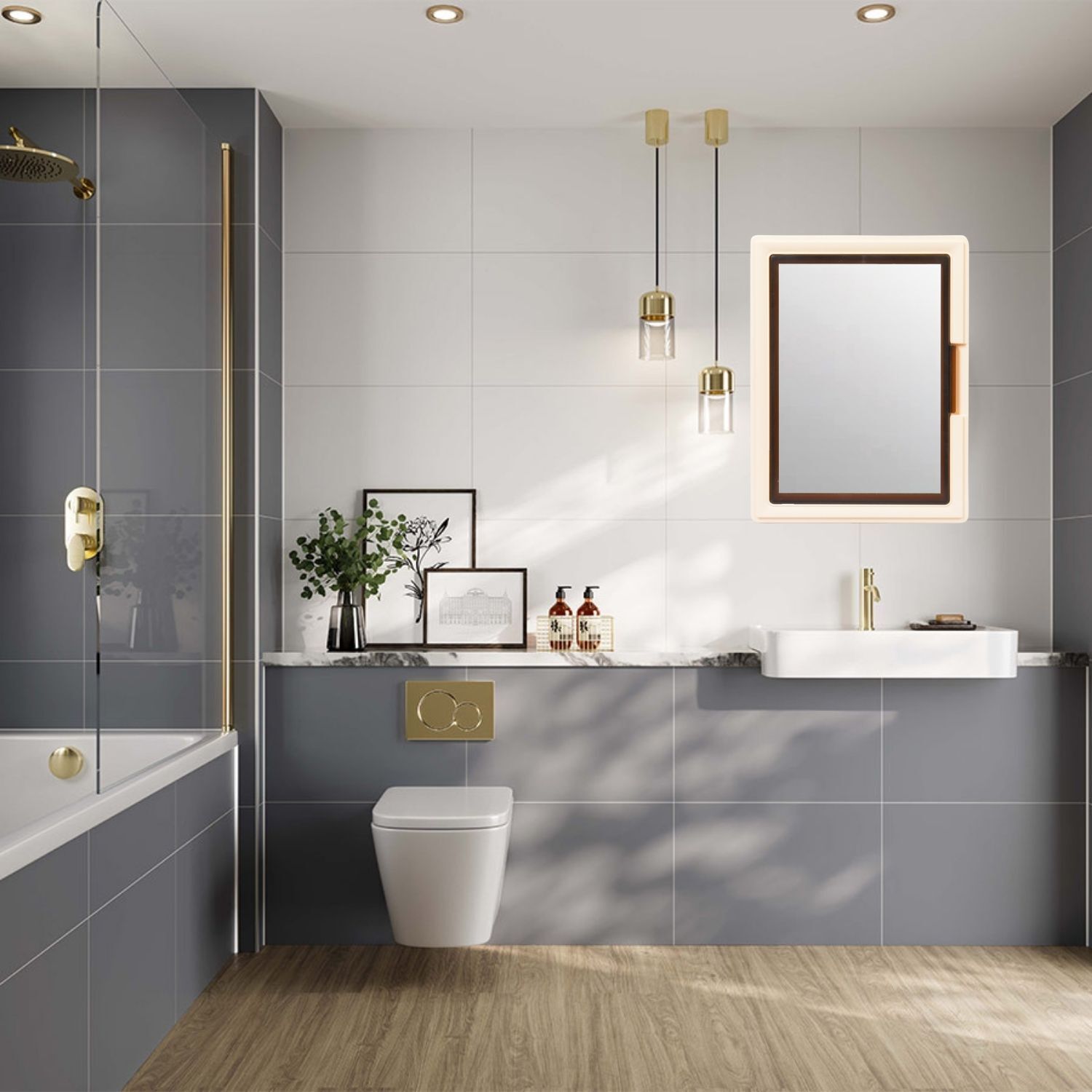 gracio BM XL PP IVBR Bathroom Mirror-picture-17