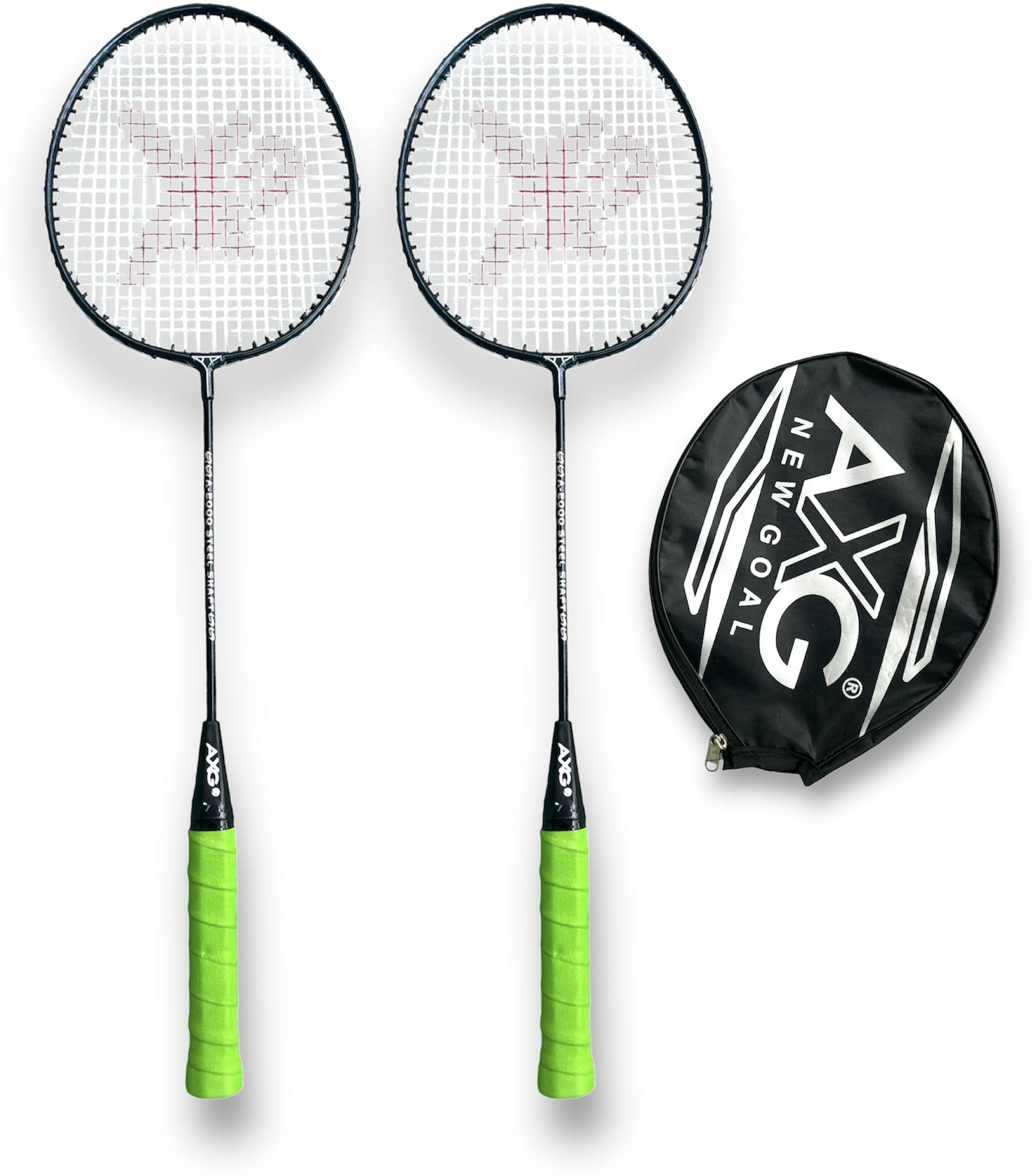 Scratch Resistant A-2000 Classic Set Of 2 Green Strung Badminton Racquet-image-18