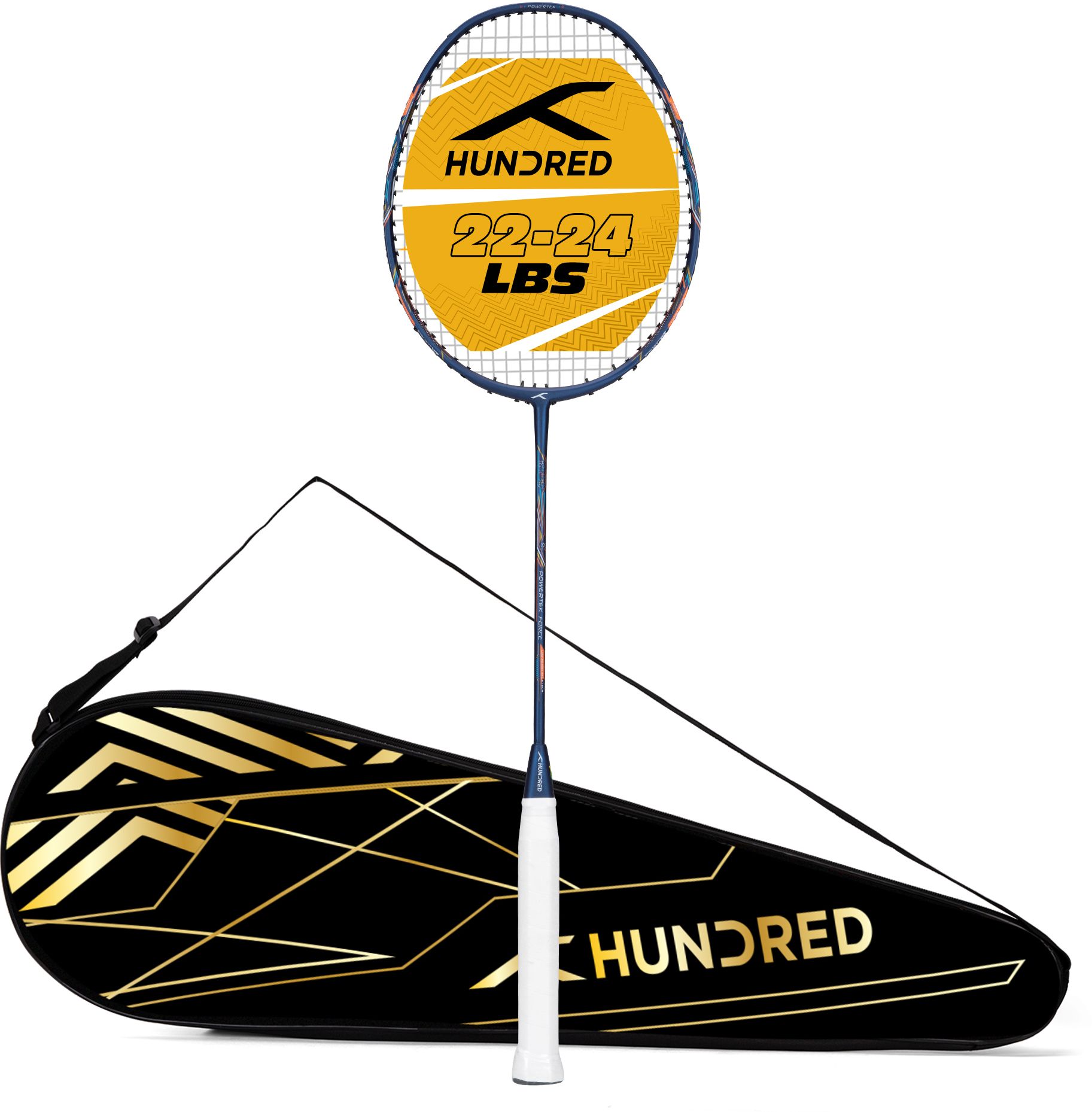 hundred POWERTEK FORCE Blue Strung Badminton Racquet-picture-13