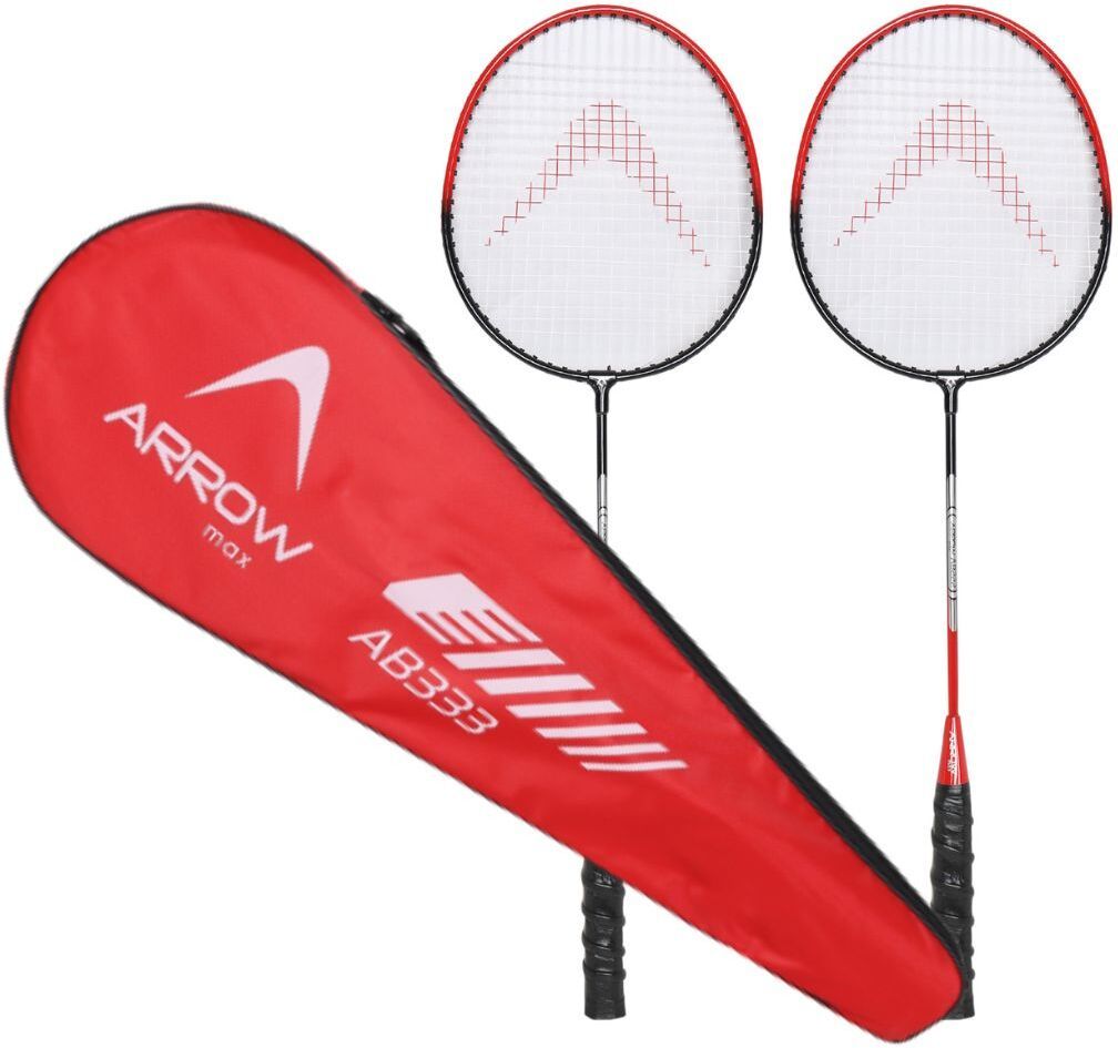 Badminton Racket Pair Combo Light Weight Aluminium Wide Body Red Strung Badminton Racquet-image-15