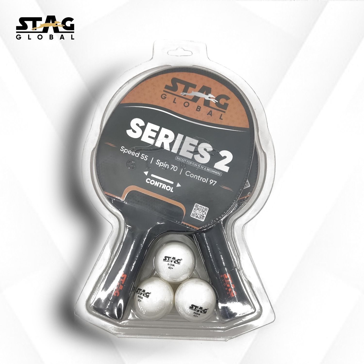 ( 2024 Model ) Series 2 Table Tennis Playset (2 Racquets & 3 Balls) Multicolor Table Tennis Racquet-image-36
