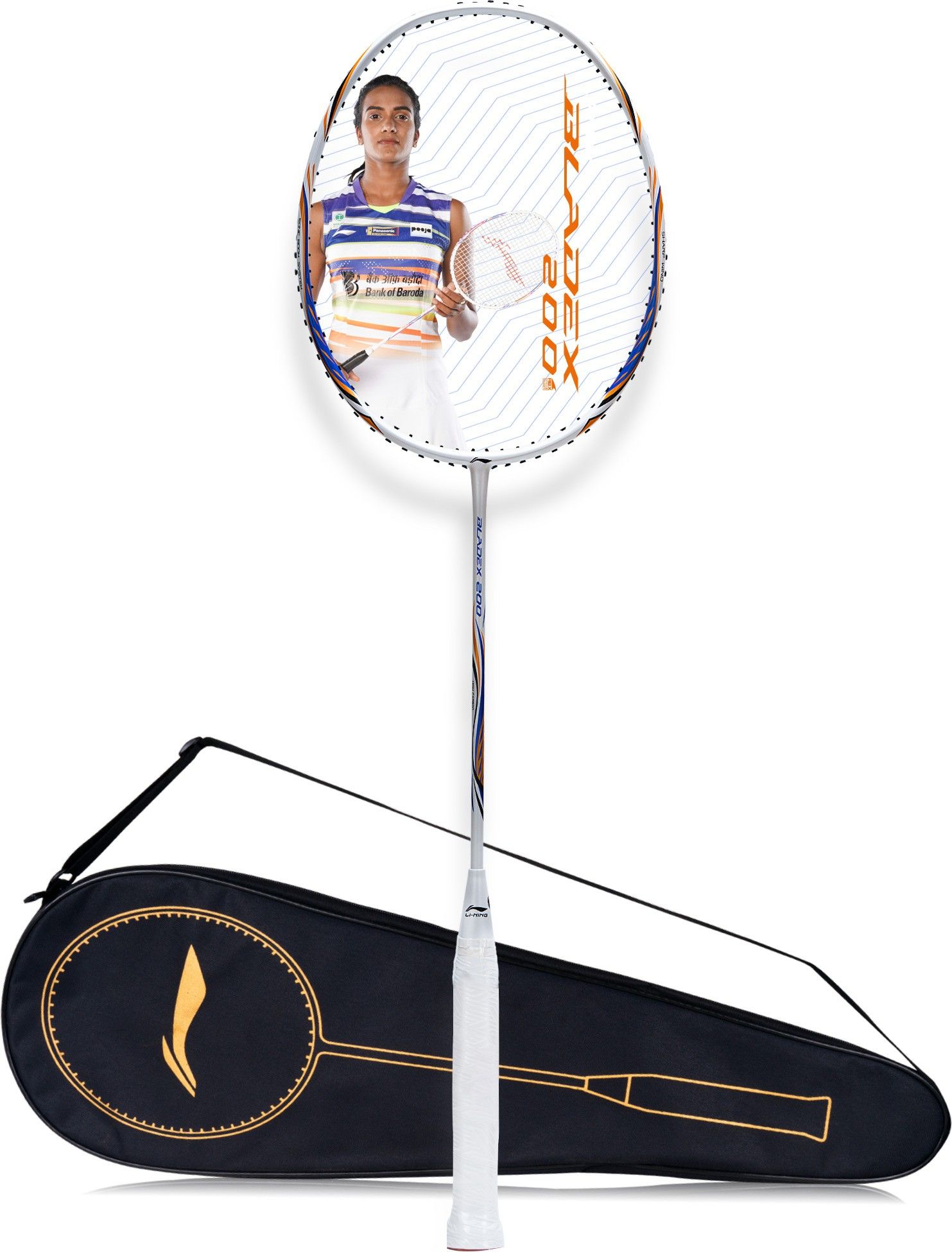 li-ning BladeX 200R White, Blue Strung Badminton Racquet-picture-47