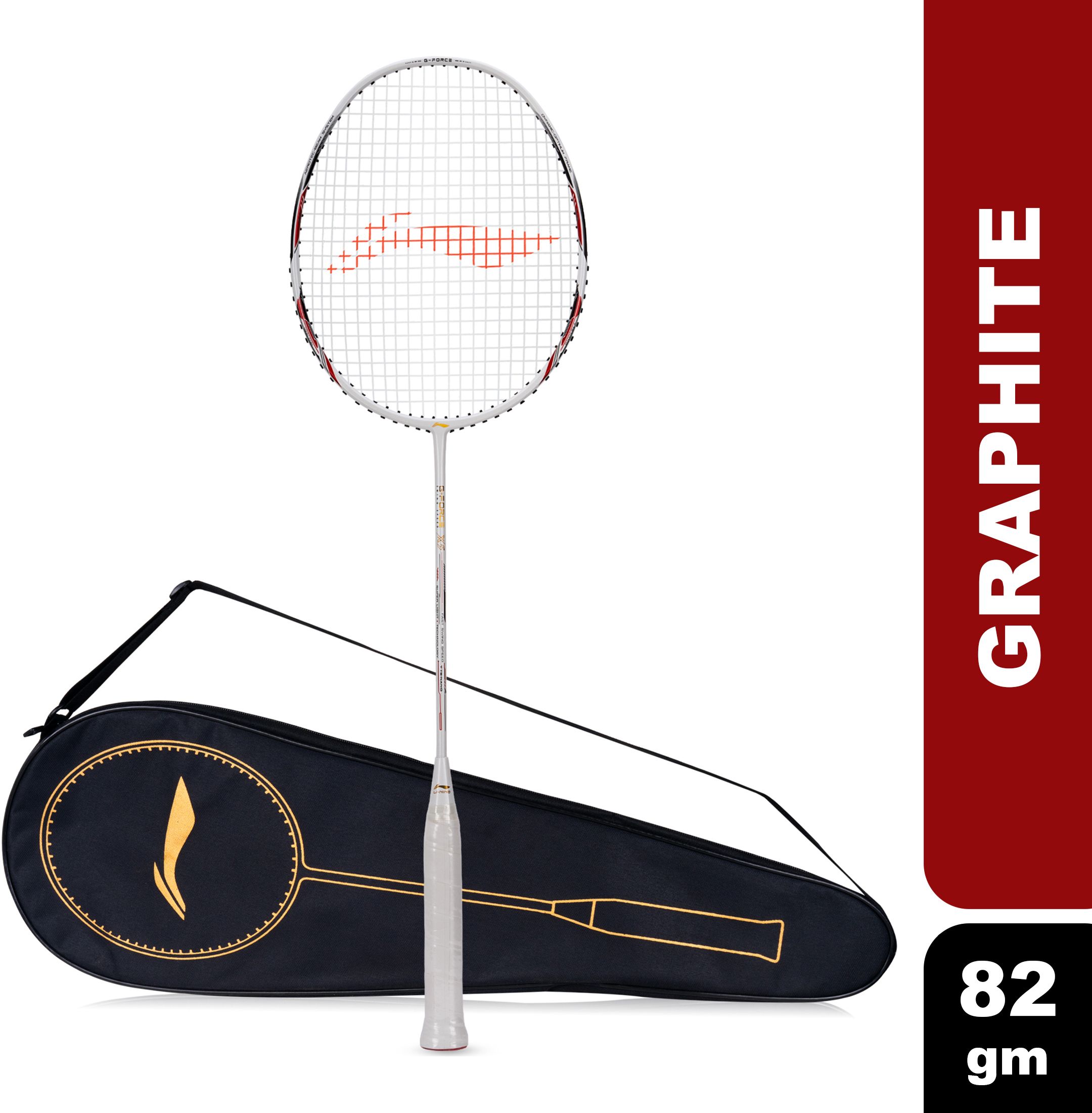 li-ning G-Force X5 White, Red Strung Badminton Racquet-picture-14