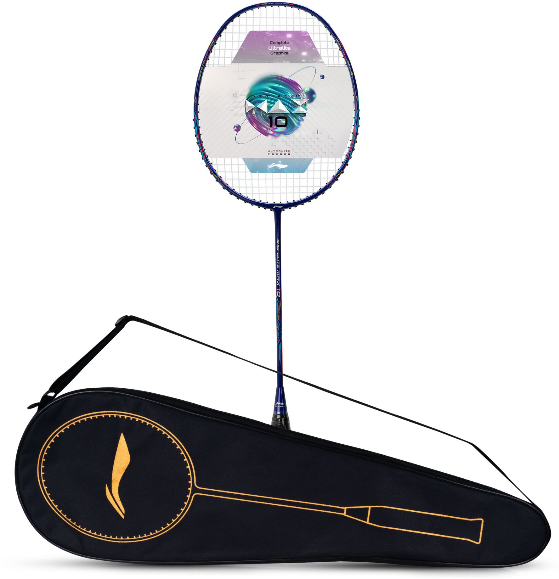 G-Force Superlite Max 10 Blue, Silver, Red Strung Badminton Racquet-image-20