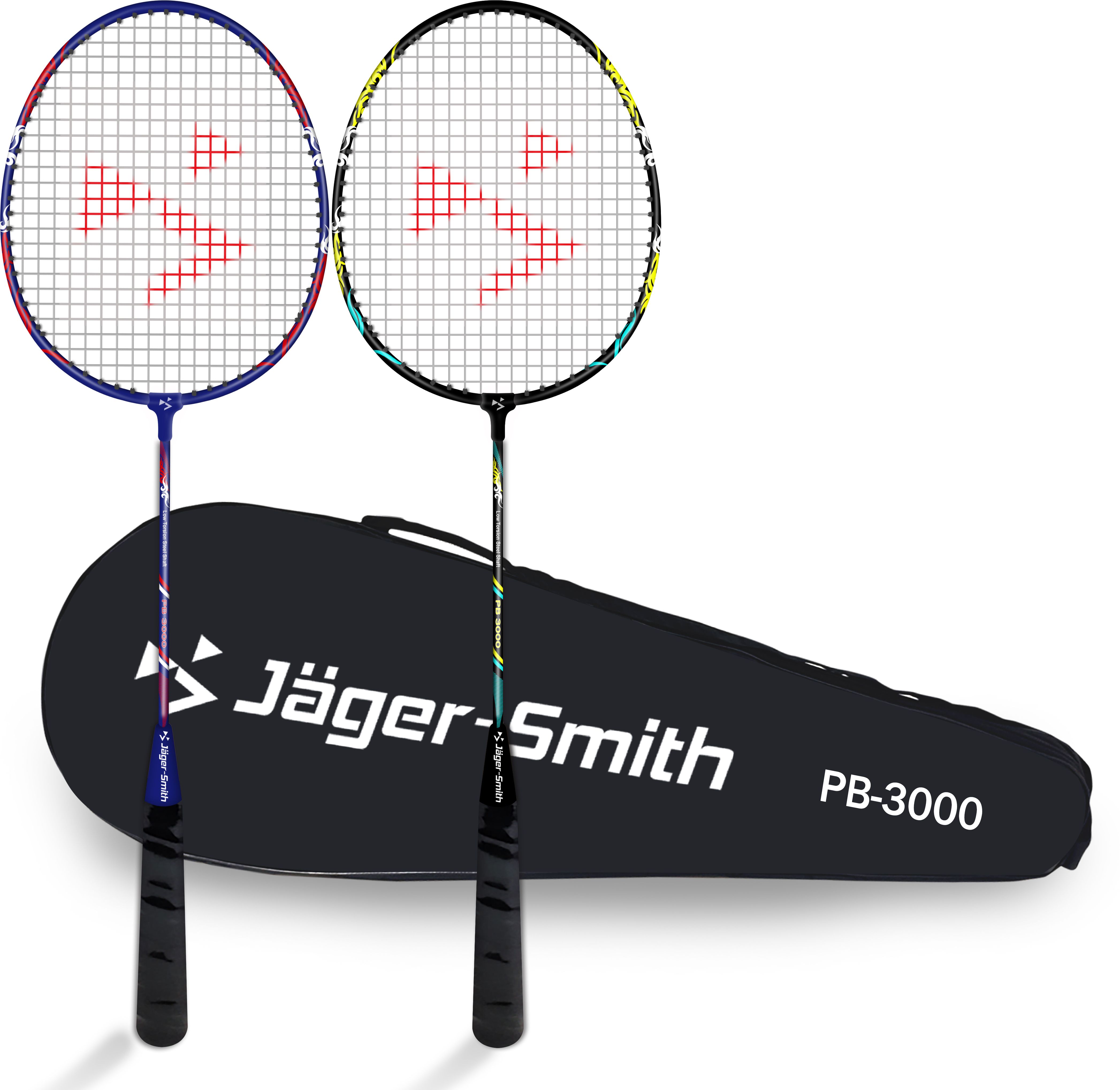 PB 3000 Combo with Full Cover Black, Blue Strung Badminton Racquet