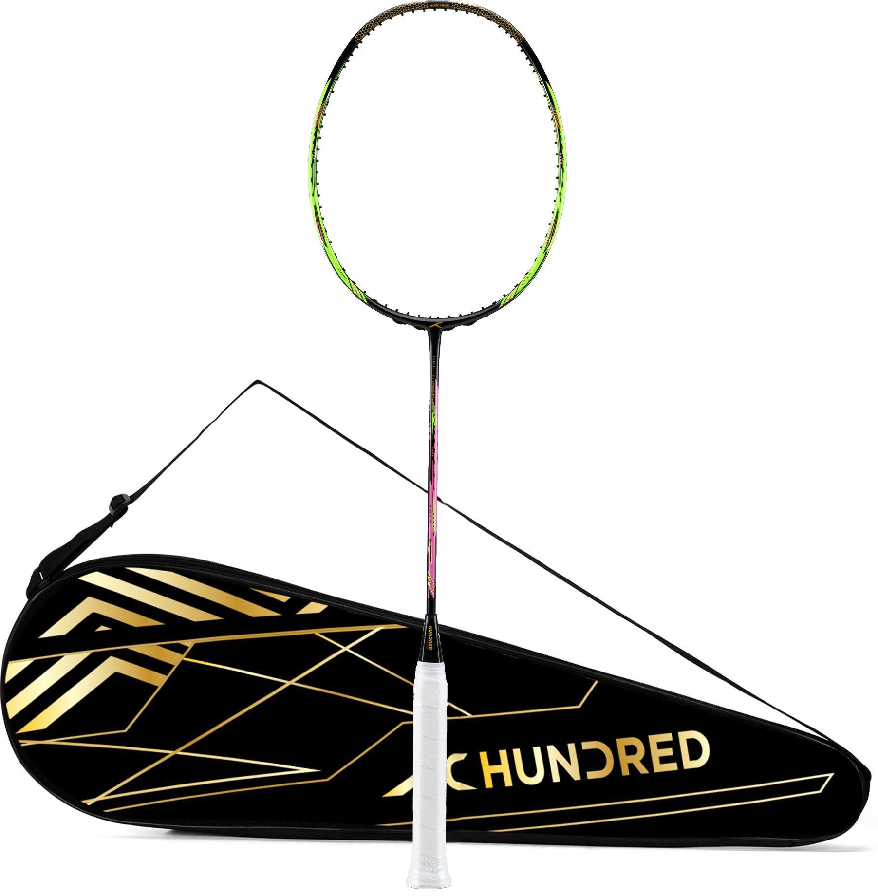 hundred Flareon 100 Badminton Racket 4U (Unstrung)| Speed Racket | Full Cover Included Black Unstrung Badminton Racquet-picture-13