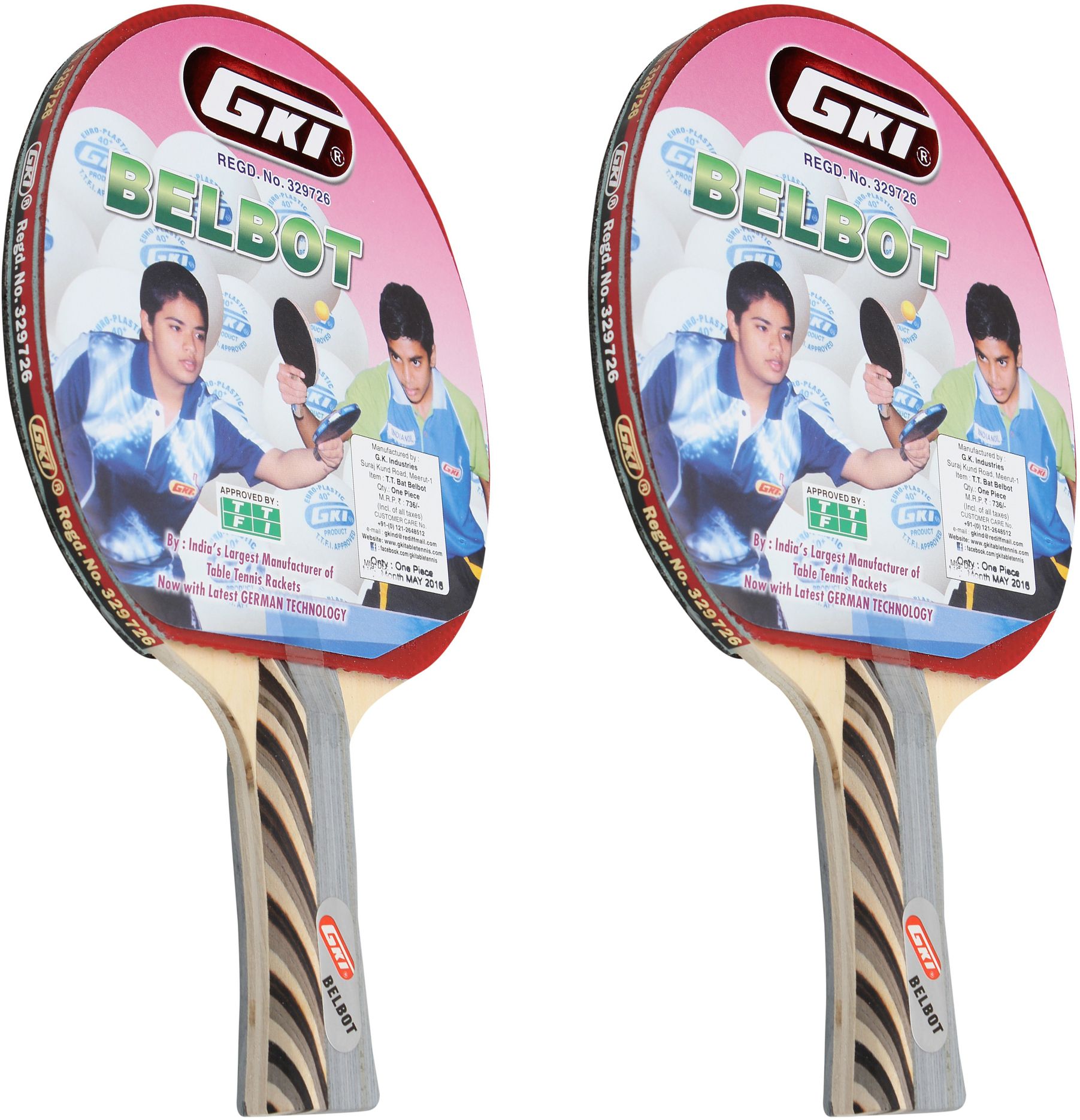 gki BELBOT Table tennis Red Table Tennis Racquet-picture-25