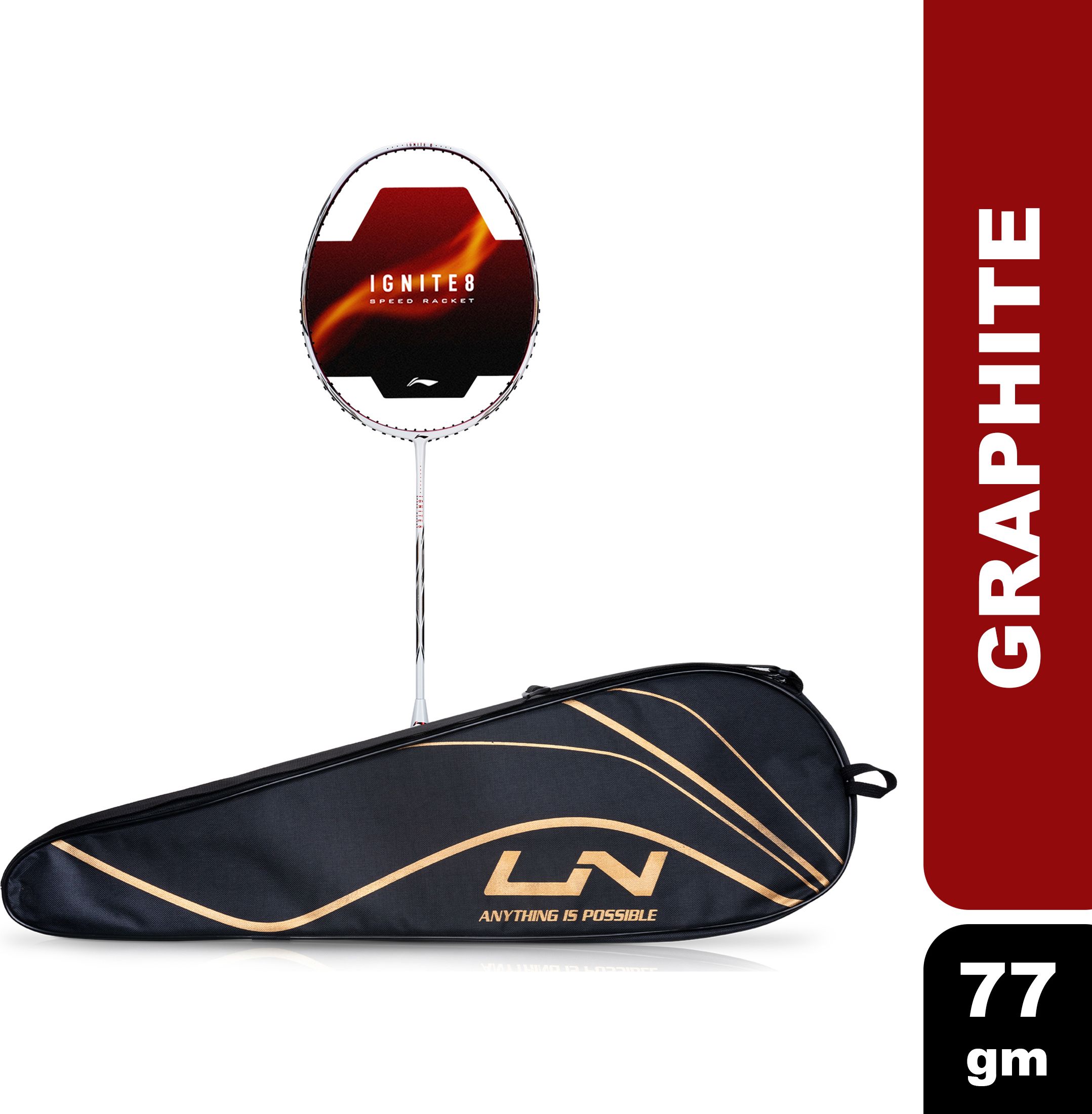 Ignite 8 Japanese Carbon Graphite Red, Gold Unstrung Badminton Racquet-image-40