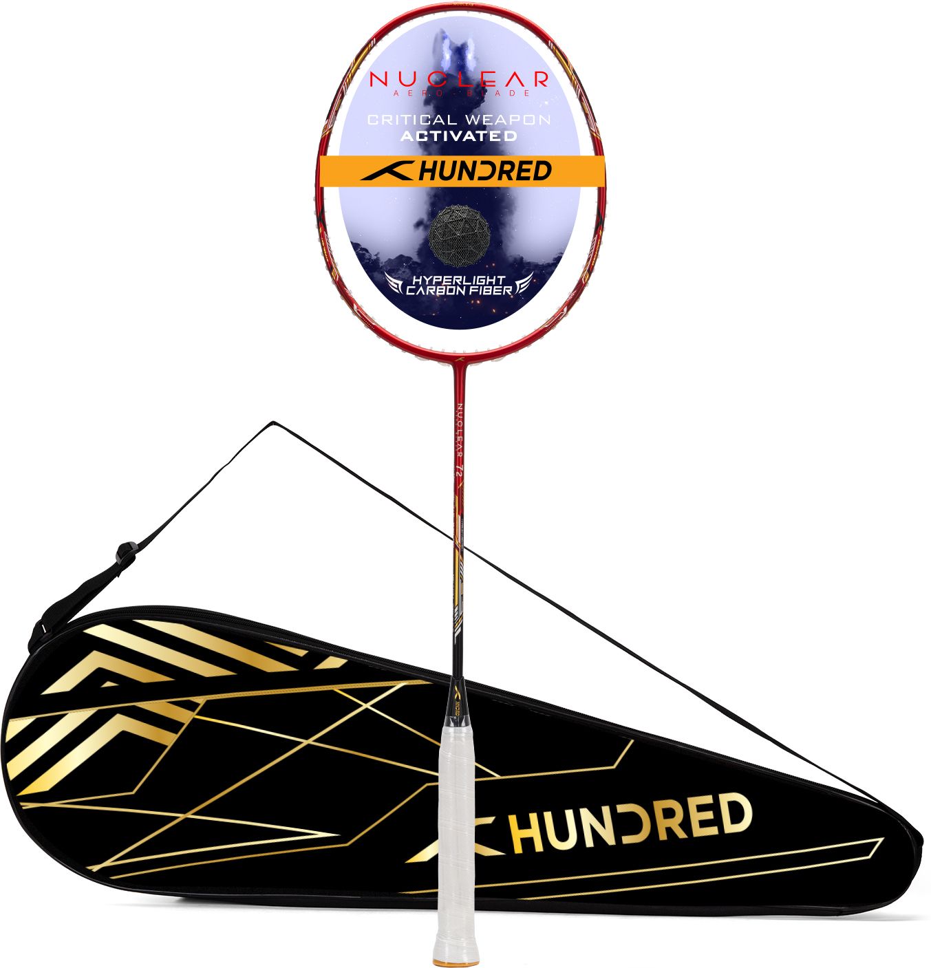 li-ning Nuclear 72 Superlight 6U Red, Black, Gold Unstrung Badminton Racquet-picture-3