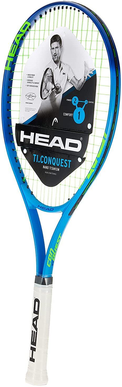 Ti- Conquest Blue Strung Tennis Racquet-image-21