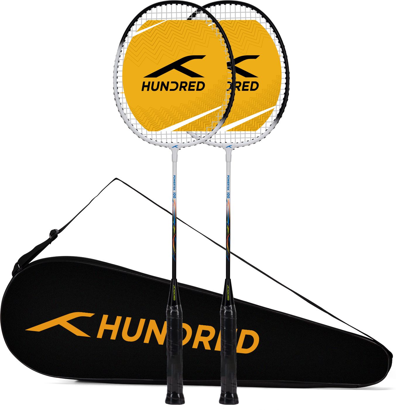 POWERTEK 100 (2PCS IN 1) White, Black Strung Badminton Racquet-image-23