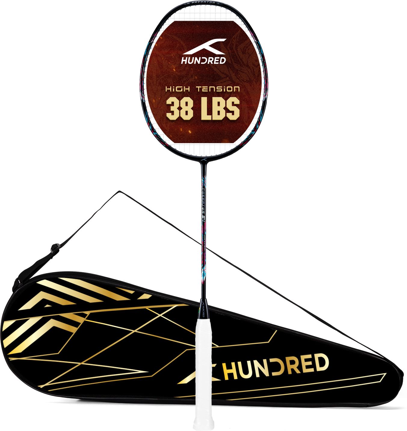 hundred Predator 84 Extreme Black Unstrung Badminton Racquet-picture-12