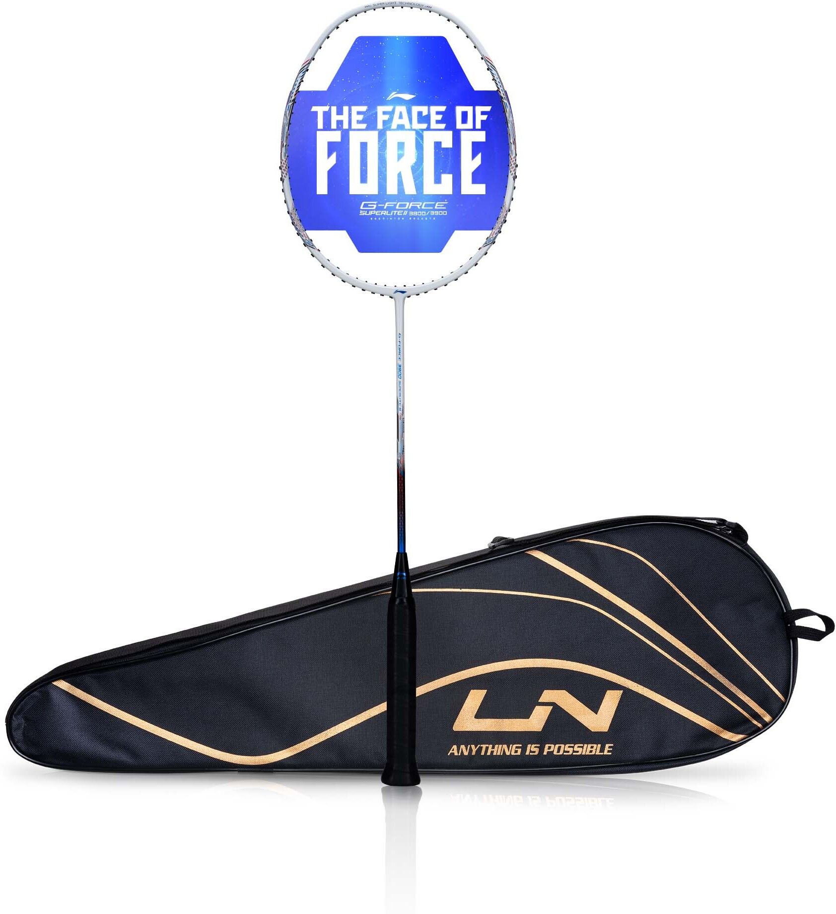 li-ning G-Force 3900 II Superlite White Unstrung Badminton Racquet-picture-22