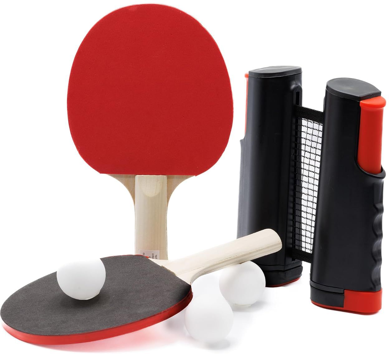 muren Portable Table Tennis Net with Adjustable Length & Push Clamps Table Tennis Ball Multicolor Table Tennis Racquet-picture-2