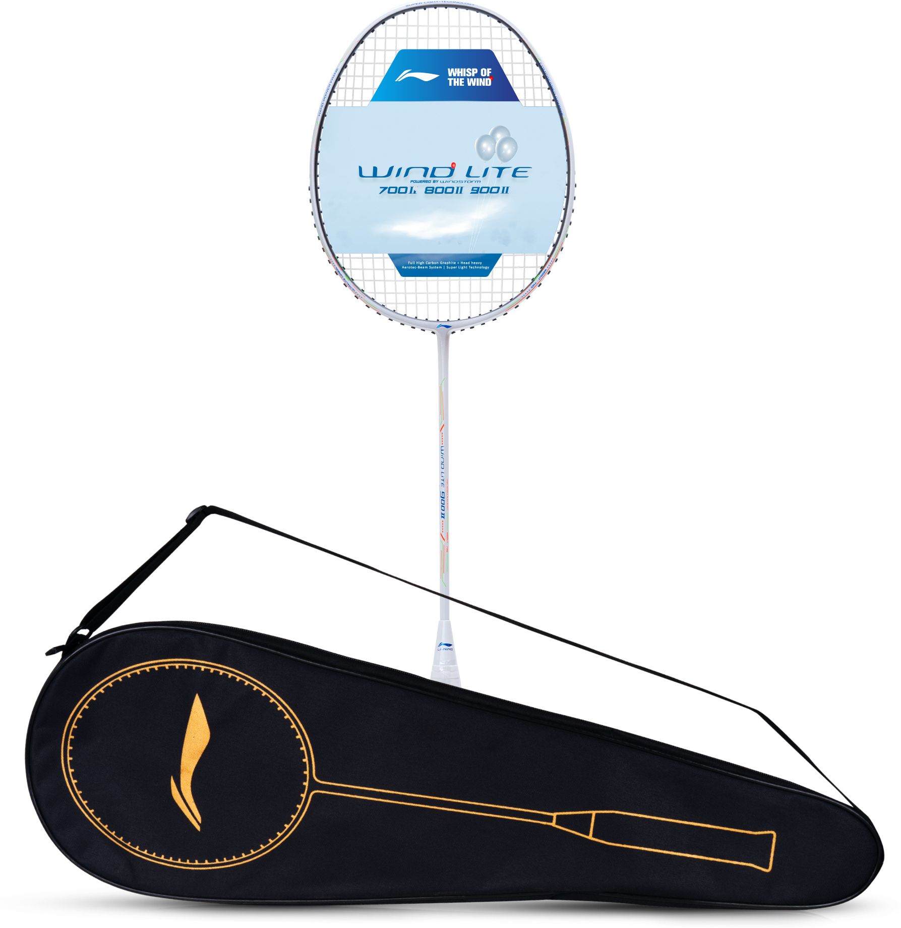 li-ning Wind Lite 900 II White, Black Strung Badminton Racquet-picture-17