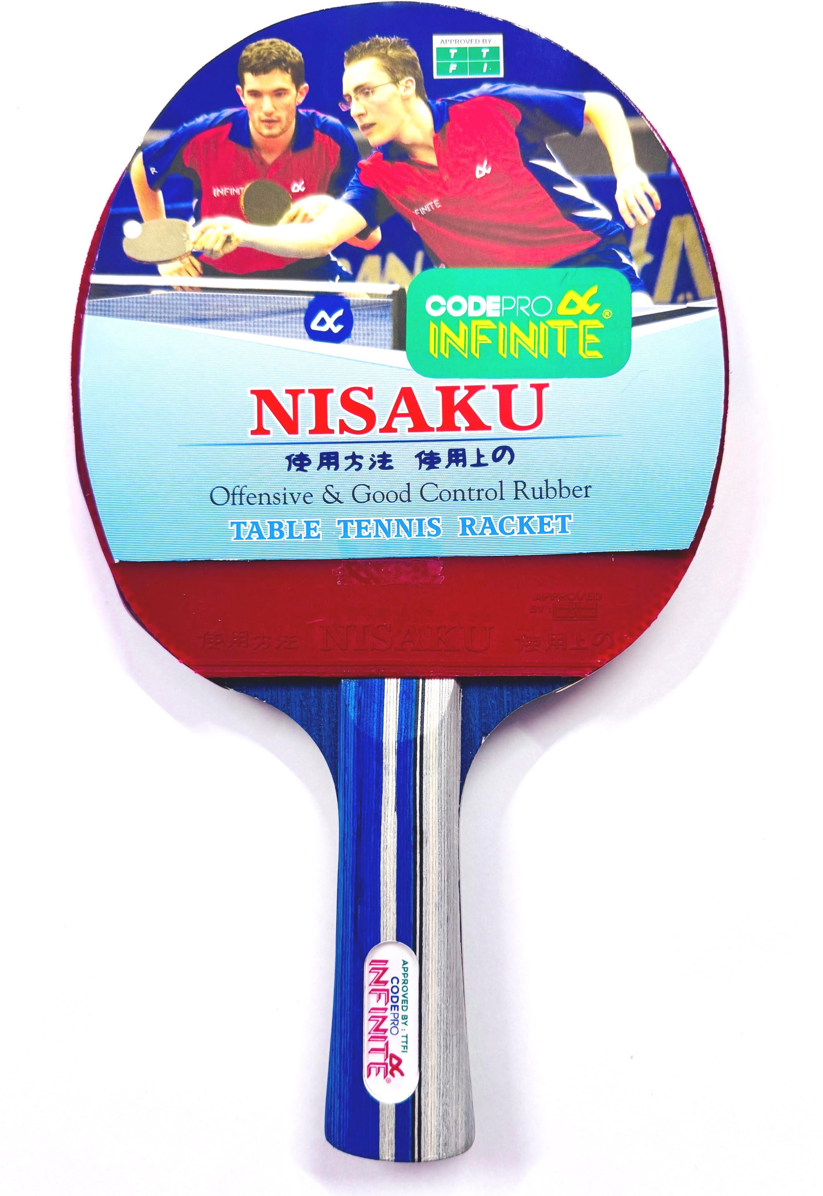 NISAKU CODE PRO Red, Black Table Tennis Racquet-image-13