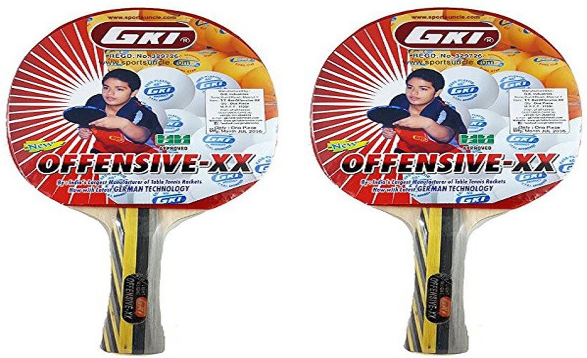 gki Offensive XX Multicolor Table Tennis Racquet-picture-10