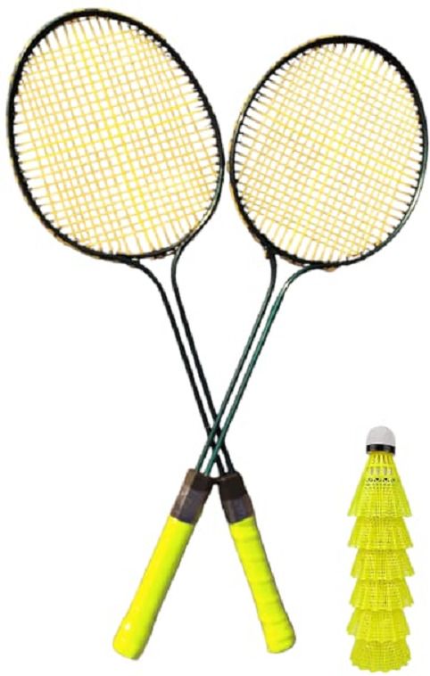 urvitrading Badminton Racquet Set Of 2pcs With 6pcs Nylon Shuttles Multicolor Strung Badminton Racquet-picture-25
