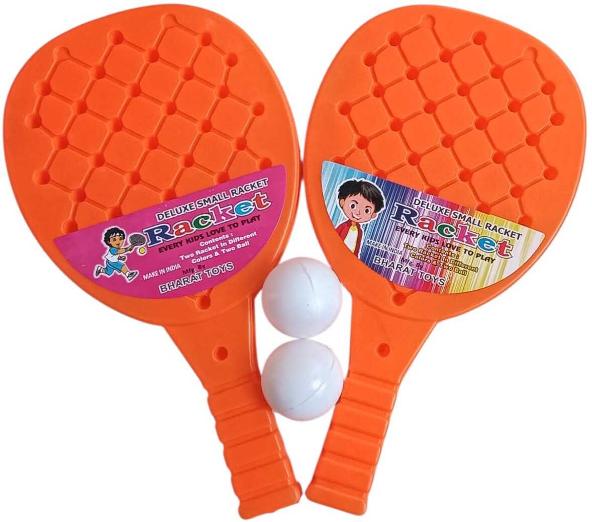 Bharat Toys Deluxe Small Plastic Racquet Set With 2 Ball, Table Tennis Set Yellow Table Tennis Racquet-image-35
