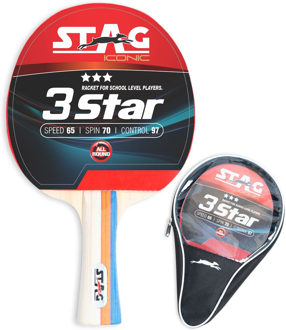 3 Star Red, Black Table Tennis Racquet-image-19