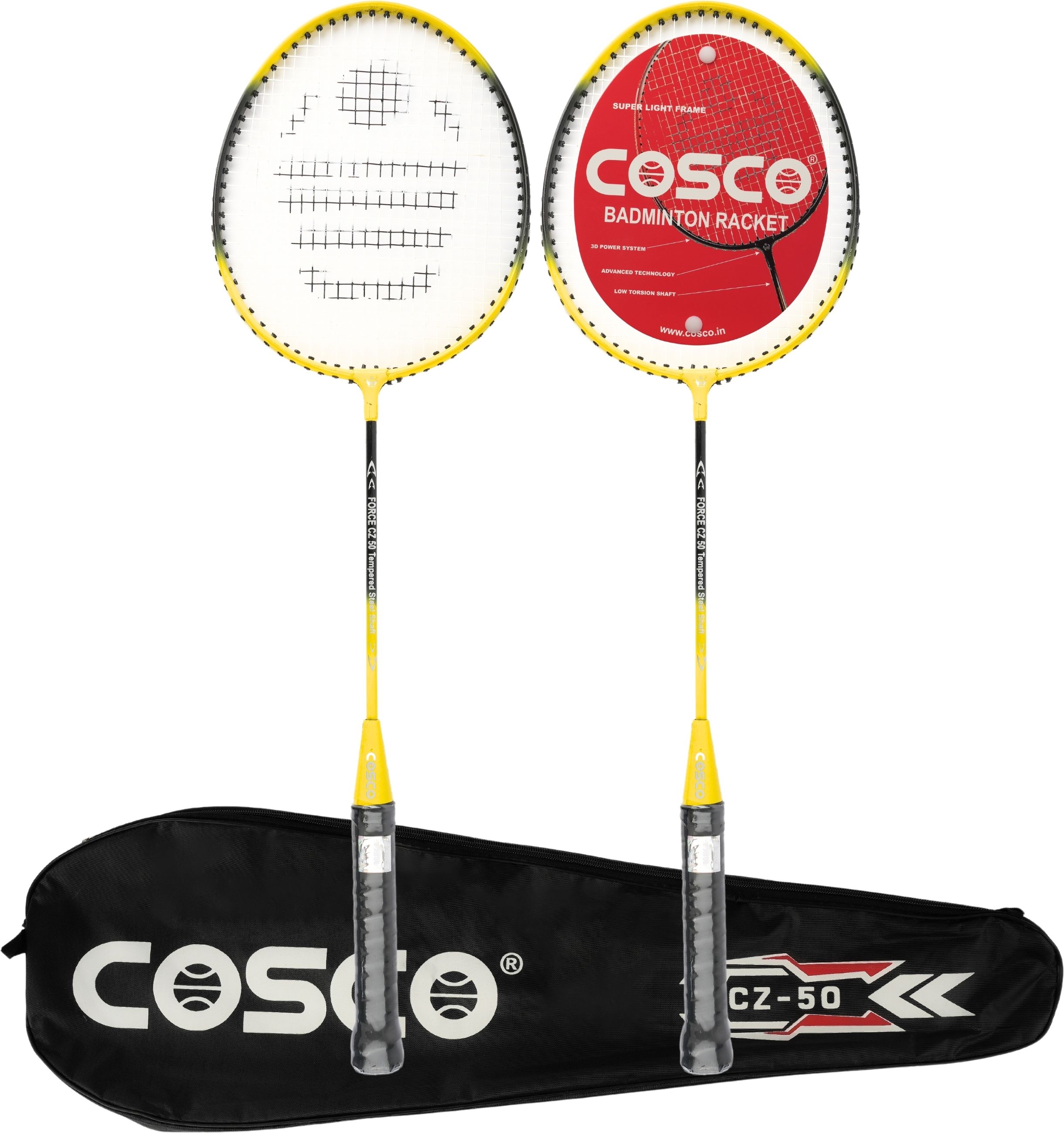 CZ 50 Twin Yellow Strung Badminton Racquet-image-20