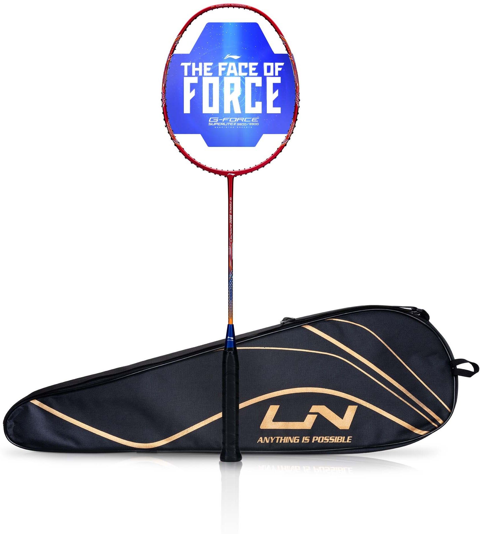 li-ning G-Force 3900 II Superlite Red Unstrung Badminton Racquet-picture-23
