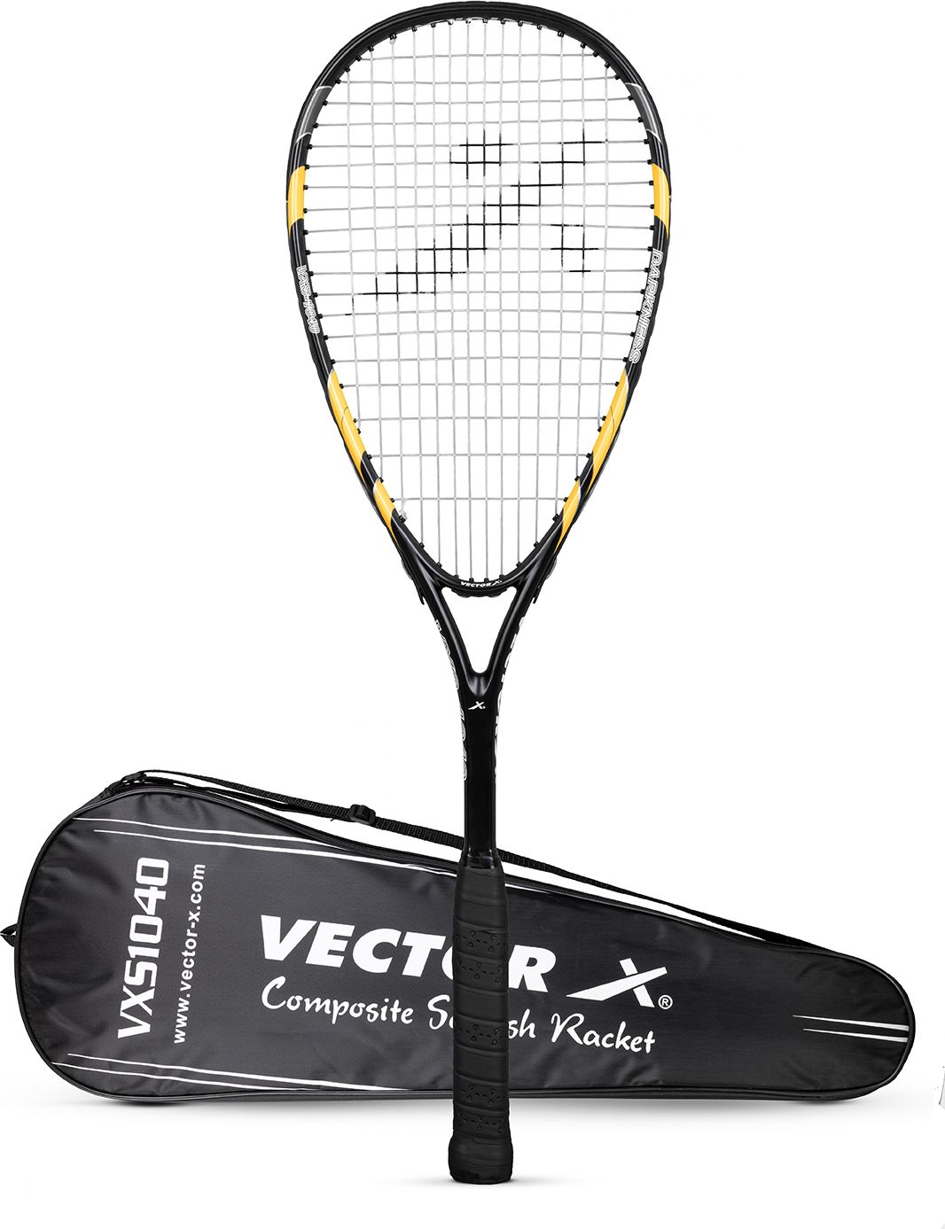 vector x VXS-1040 27 inch Lightweight & Durable Full Cover Senior Imported Composite Black Strung Squash Racquet-picture-15