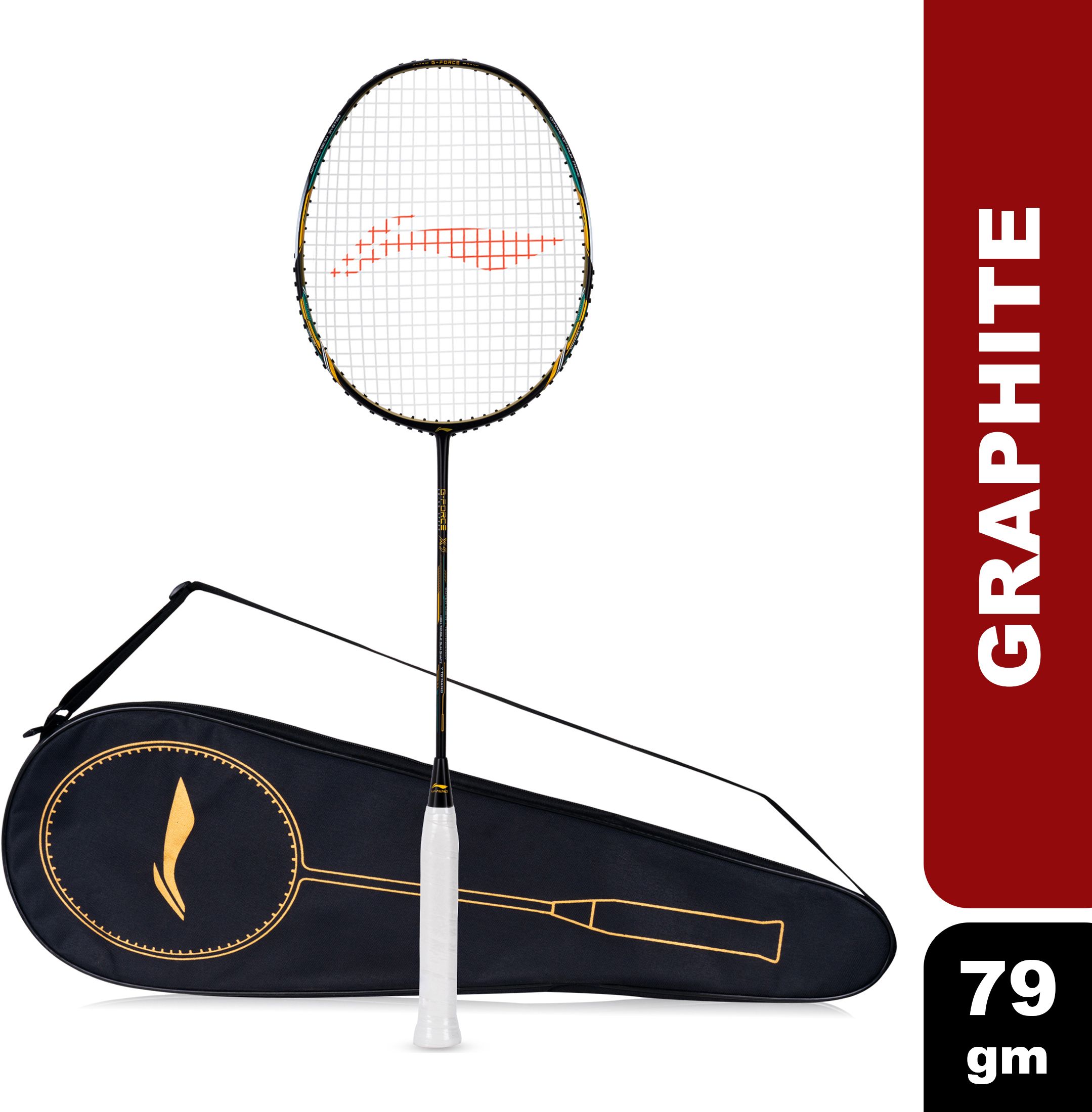 G-Force X5 Black, Blue, Gold Strung Badminton Racquet-image-36