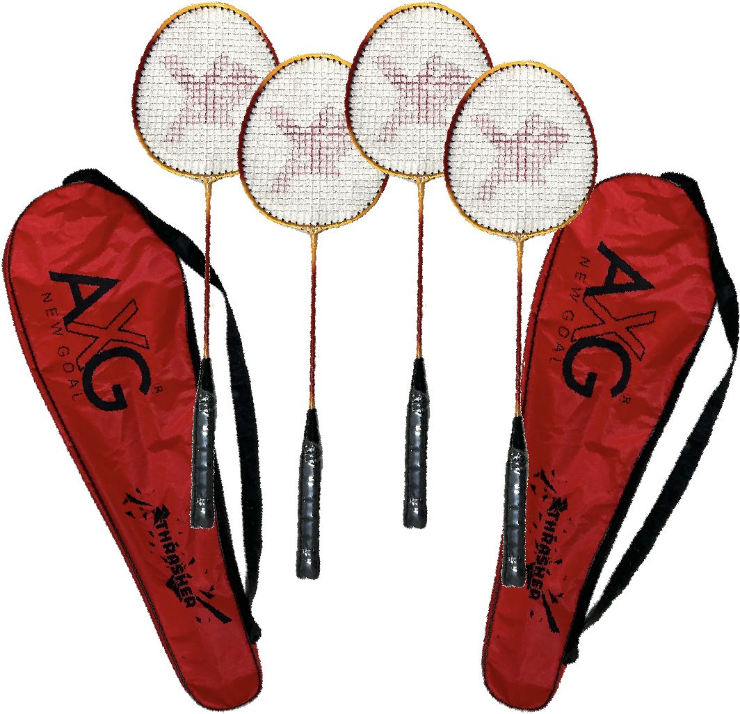 Thrasher Set Of 4 With Covers Red, Yellow Strung Badminton Racquet-image-22