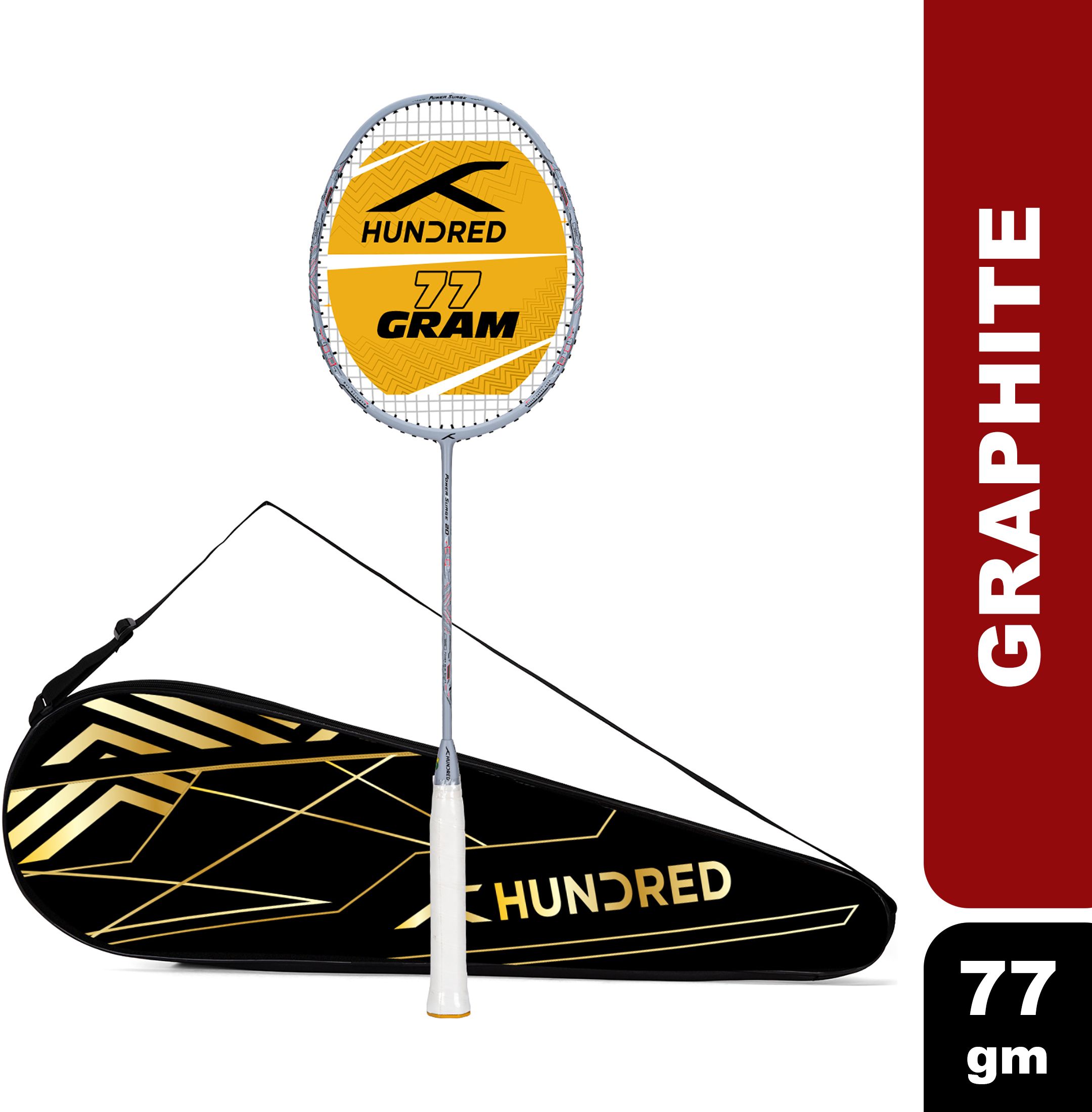 hundred Power Surge 20 Grey Strung Badminton Racquet-picture-16