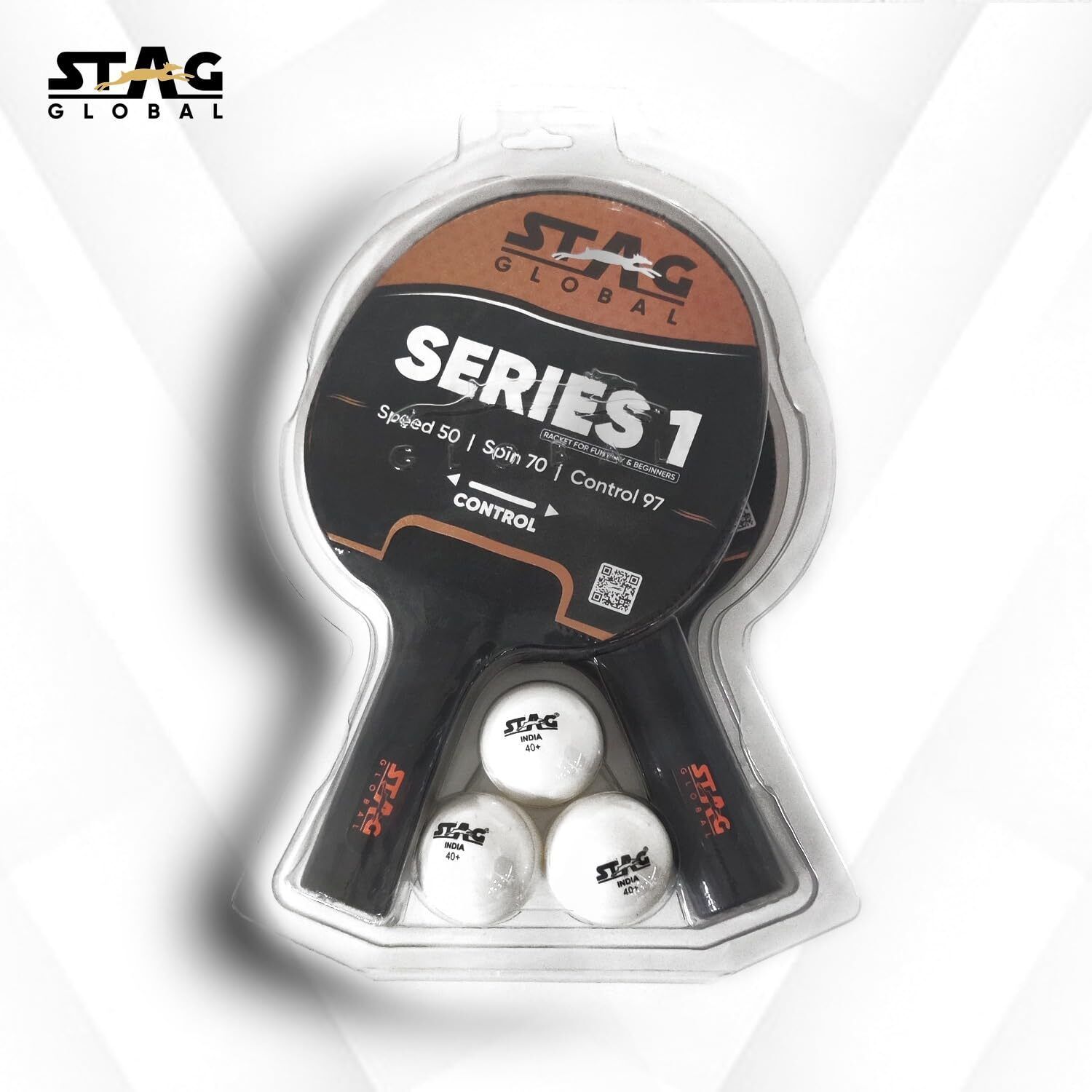 (2024 Model) Series 1 Table Tennis Playset (2 Racquets & 3 Balls) Multicolor Table Tennis Racquet-image-37