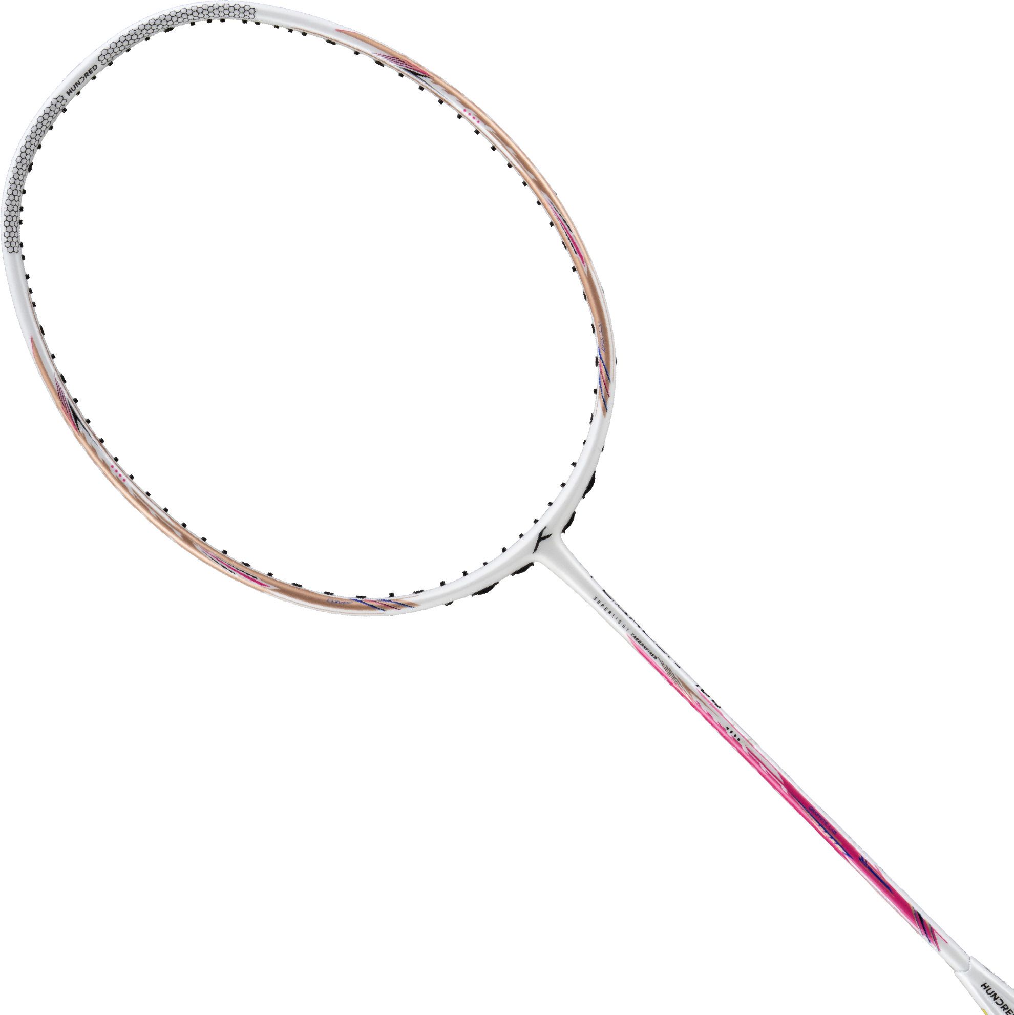 hundred Flareon 100 Badminton Racket 5U (Strung)| Speed Racket | Full Cover Included White Strung Badminton Racquet-picture-46