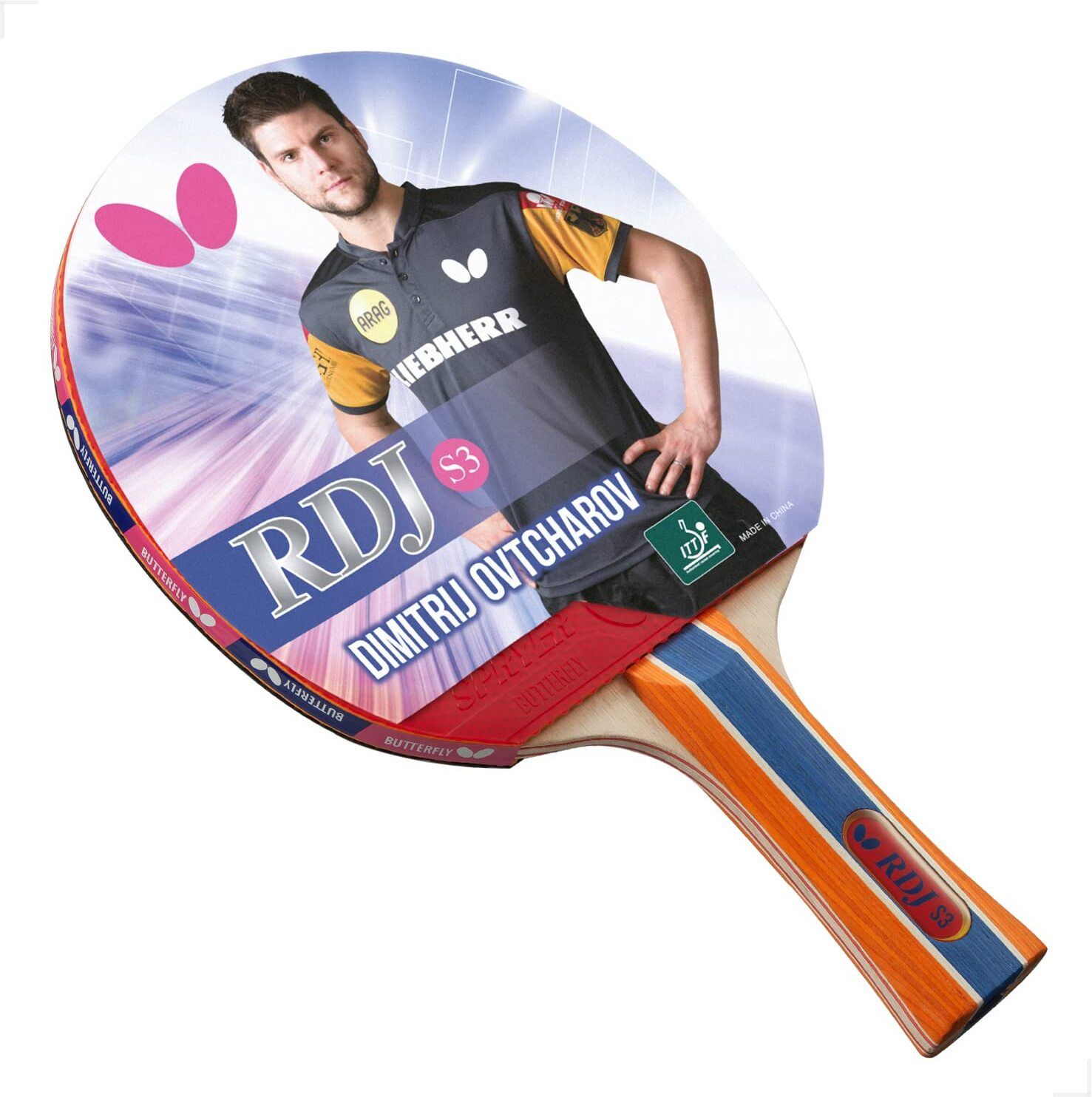 RDJ S3 Table Tennis Racket - ITTF Approved Ping Pong Paddl Multicolor Table Tennis Racquet-image-26