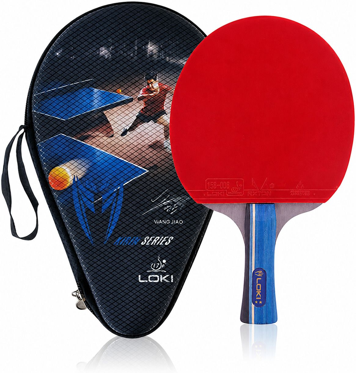 Kirin KX2 Premium Table Tennis Racket With RXTON3 RXTON1 Rubber, ITTF Appr. Multicolor Table Tennis Racquet-image-1