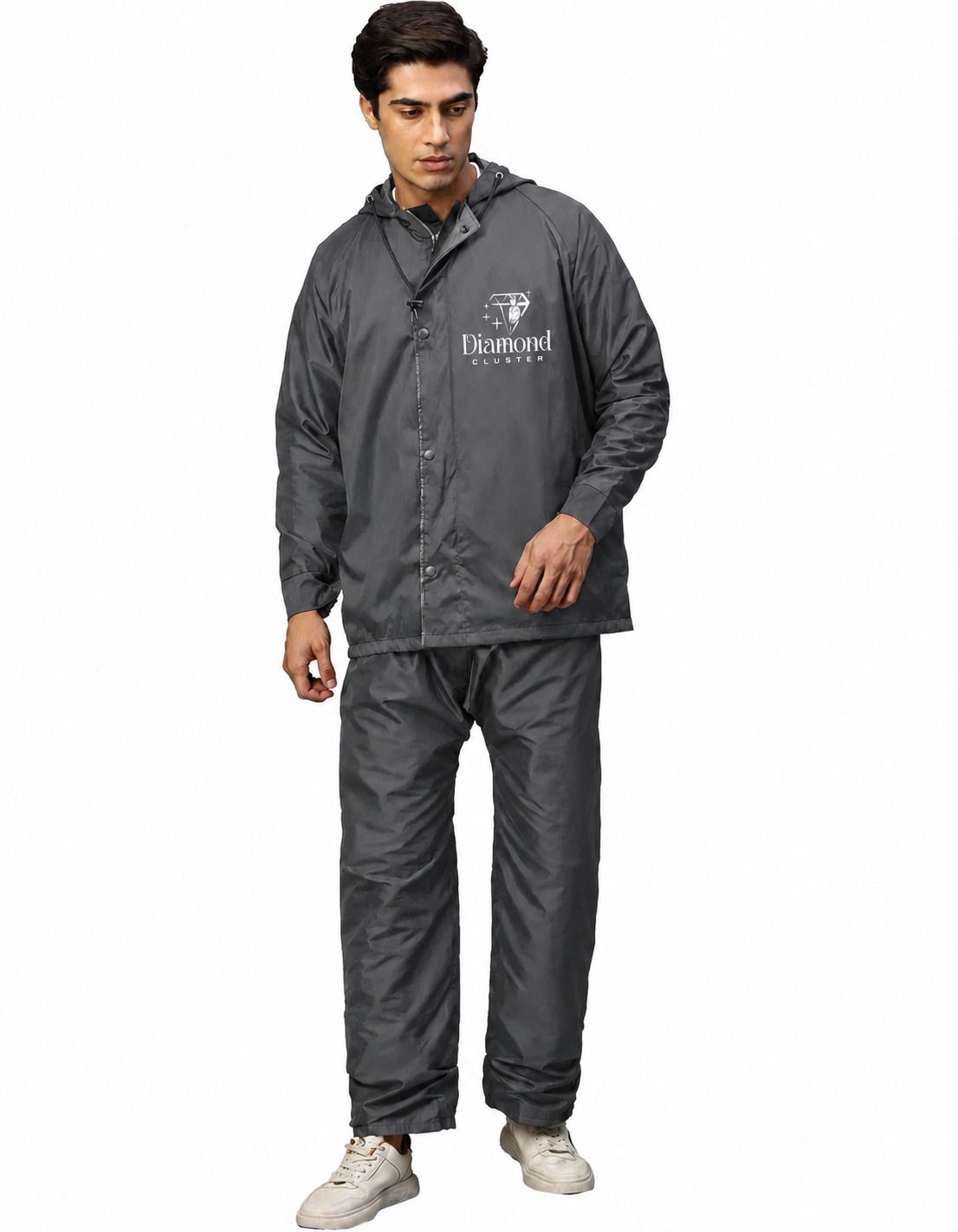 diamond cluster Graphic Print Men Raincoat-picture-25
