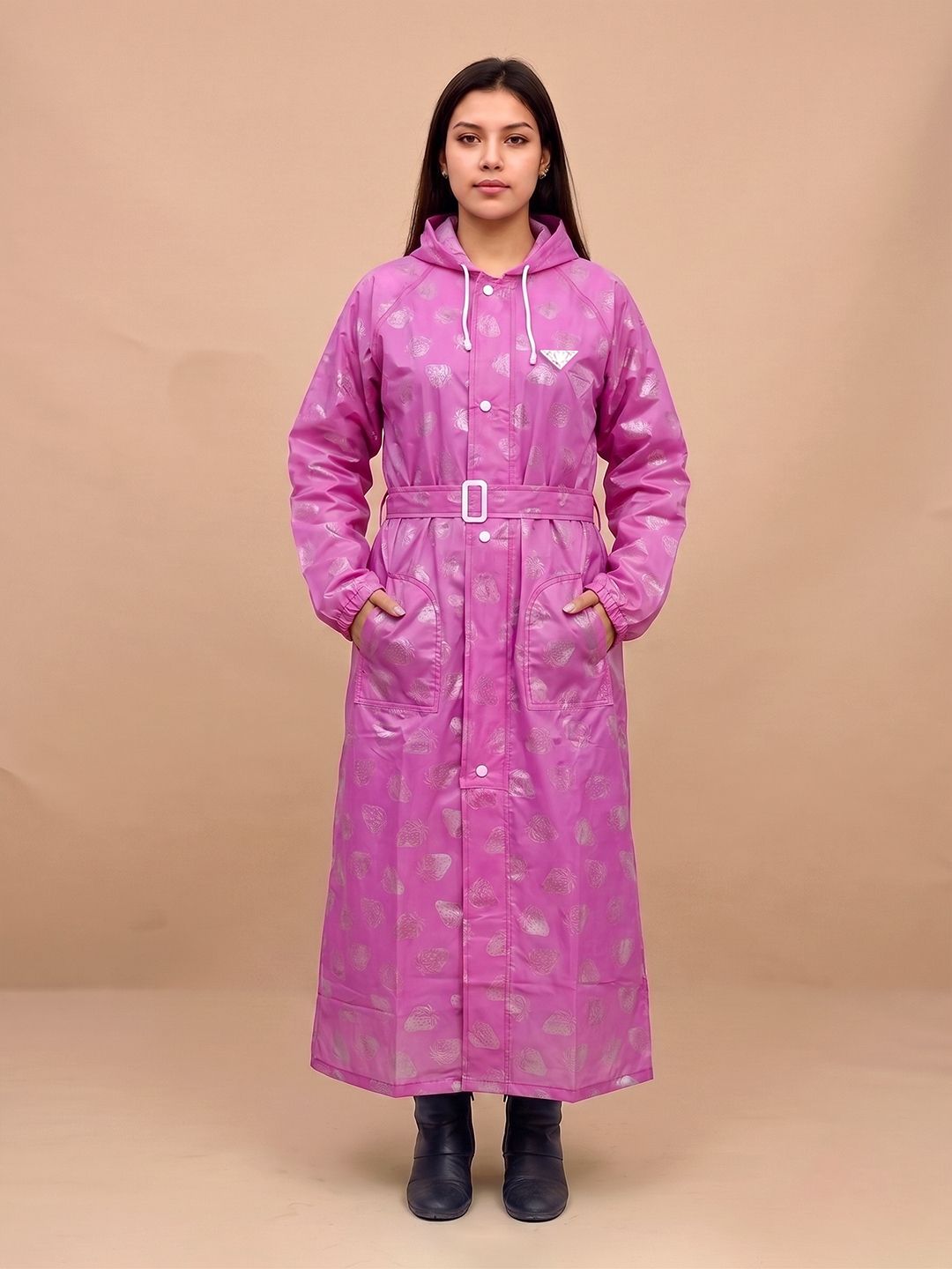 lux venus Floral Print Women Raincoat-picture-6