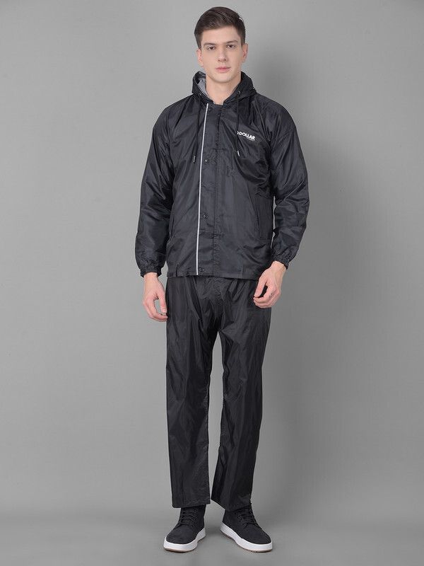 Dollar Rainguard Men's PVC Full Sleeve Solid Reversible Raincoat Set Solid Men Raincoat