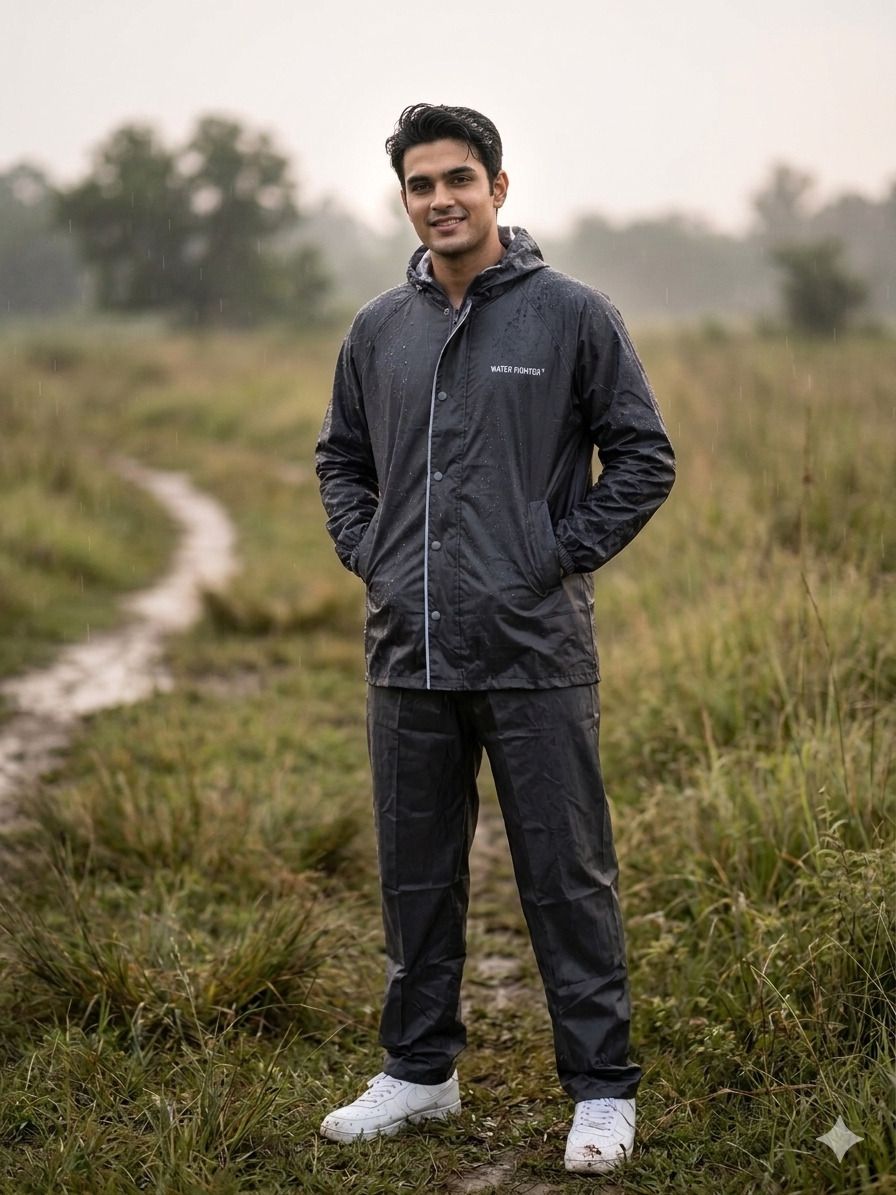Solid Men Rain Suit-image-4