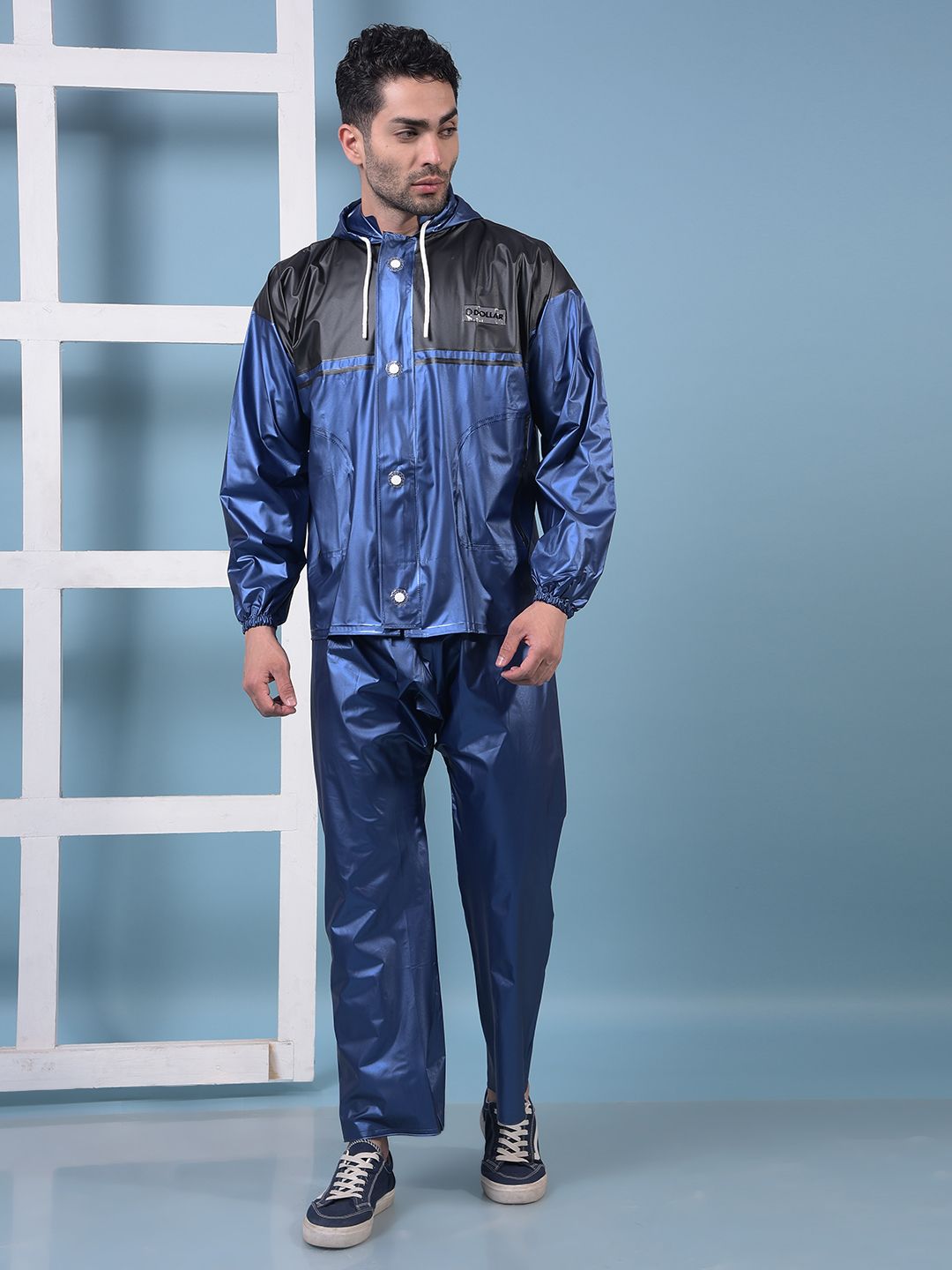 dollar Colorblock Men Raincoat-picture-13