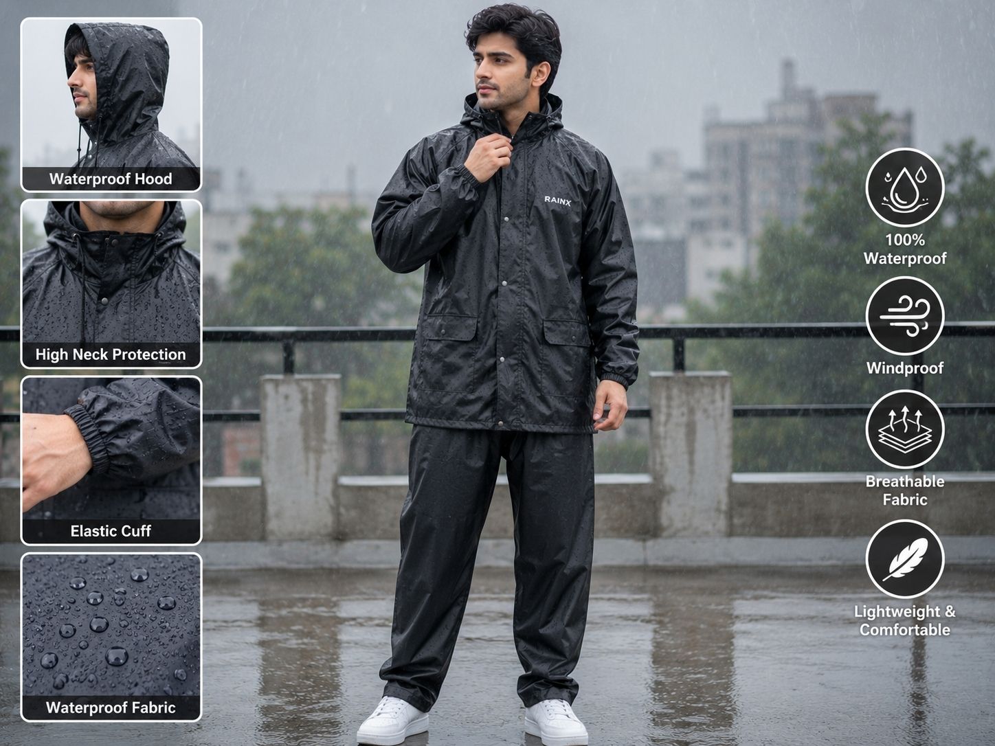 Solid Men Rain Suit-image-7