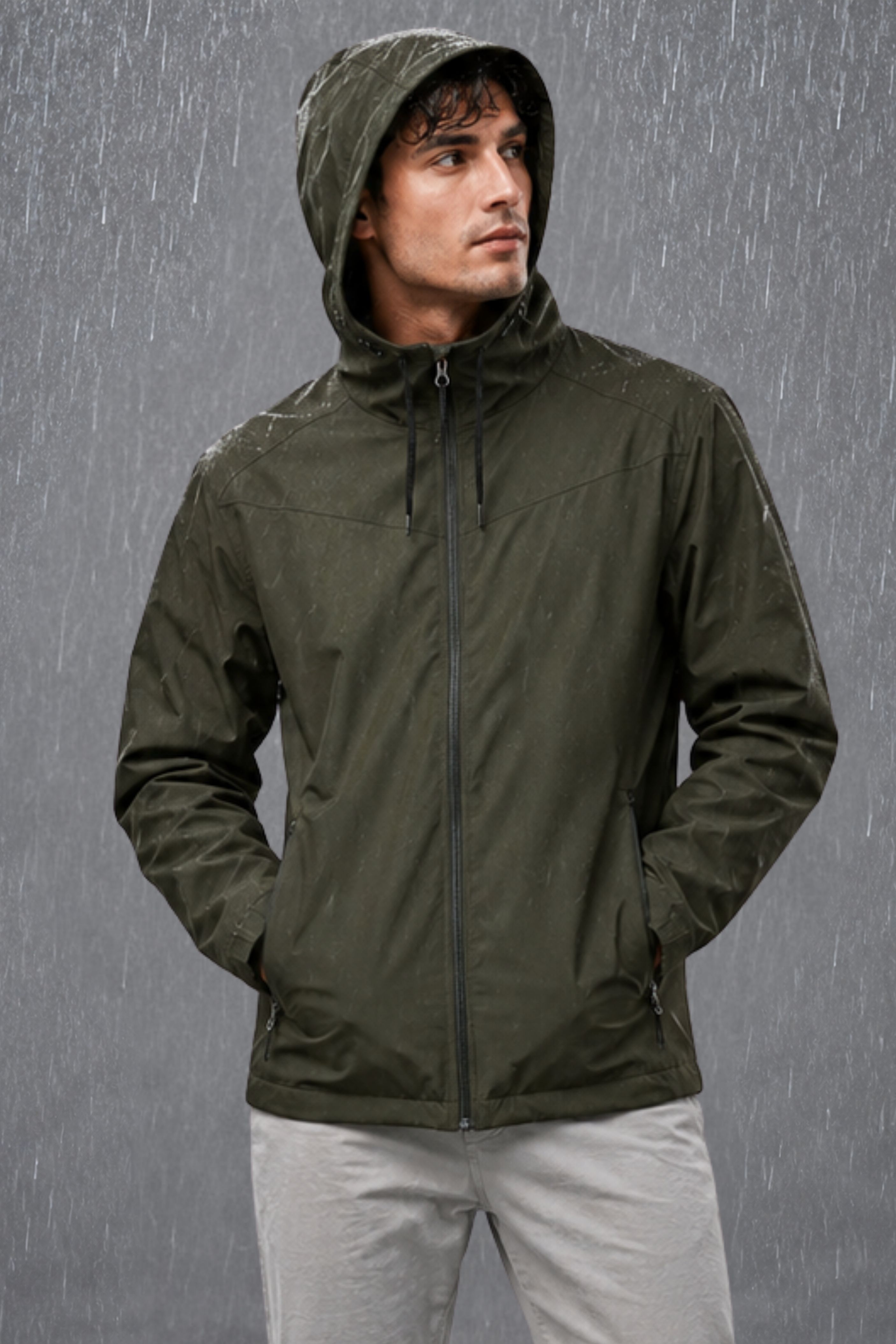 Solid Men Raincoat-image-12